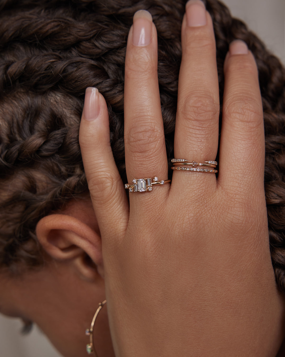 Emerald Cut Diamond Mosaic Ring No. 32