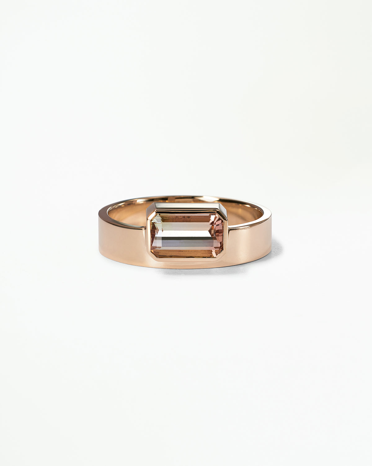 Emerald Cut Tourmaline Monolith Ring No. 1