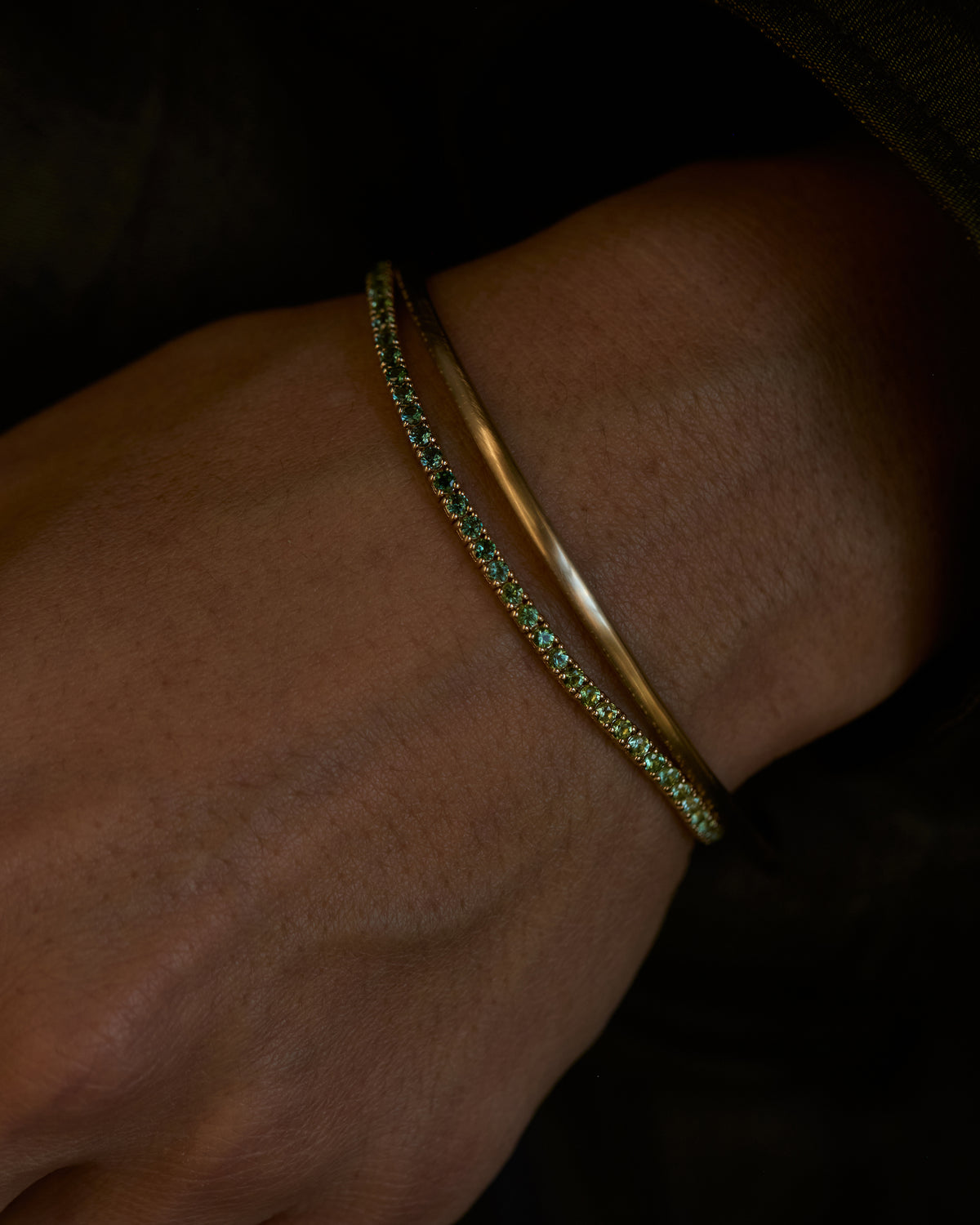 Green Tourmaline Tennis Bracelet