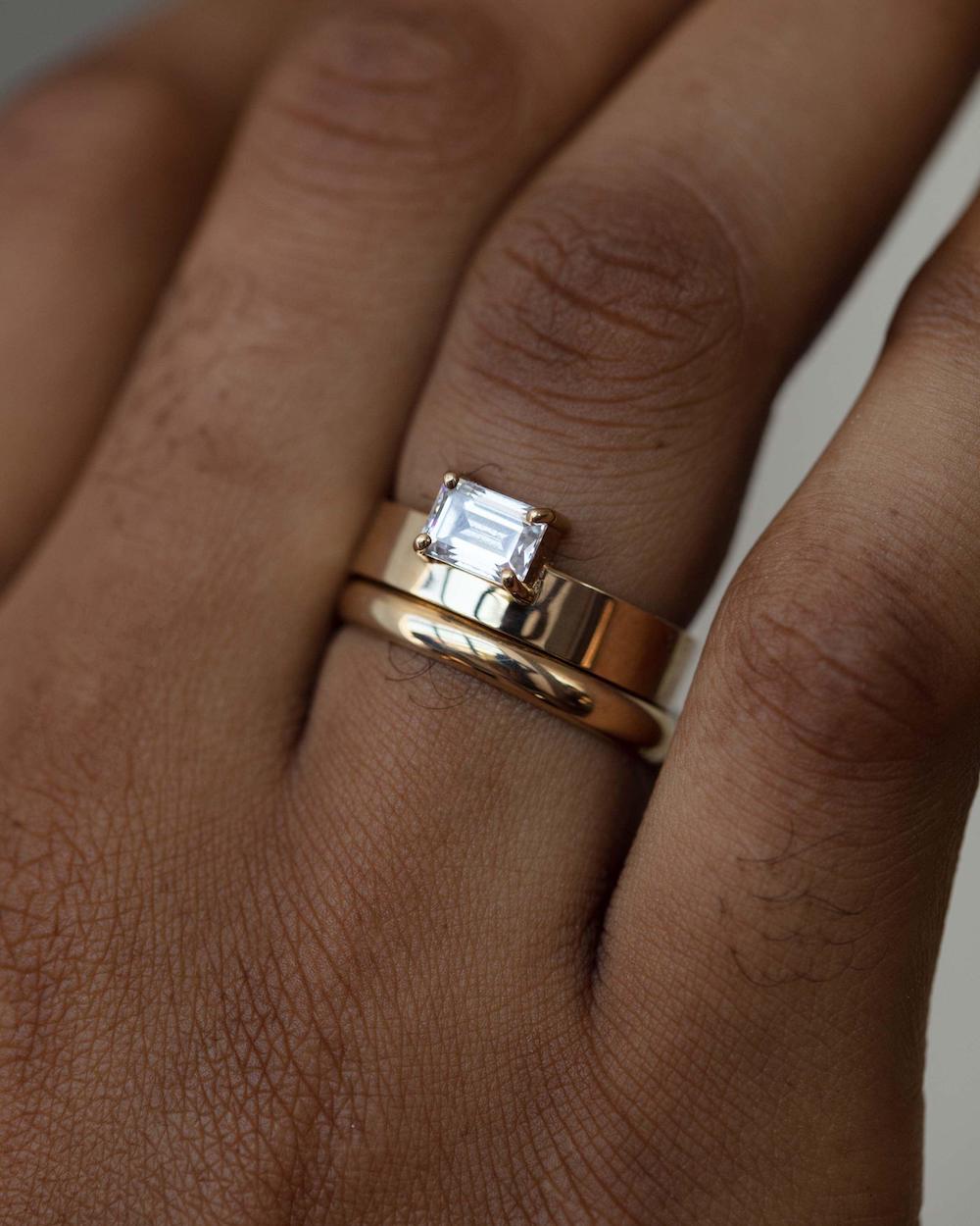 Half Round Wedding Band, 3mm