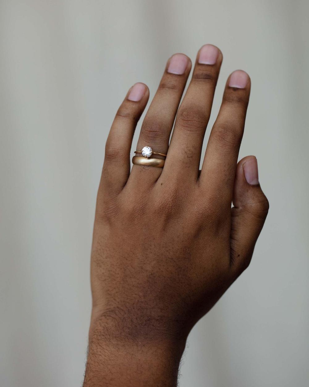 Half Round Wedding Band, 5mm