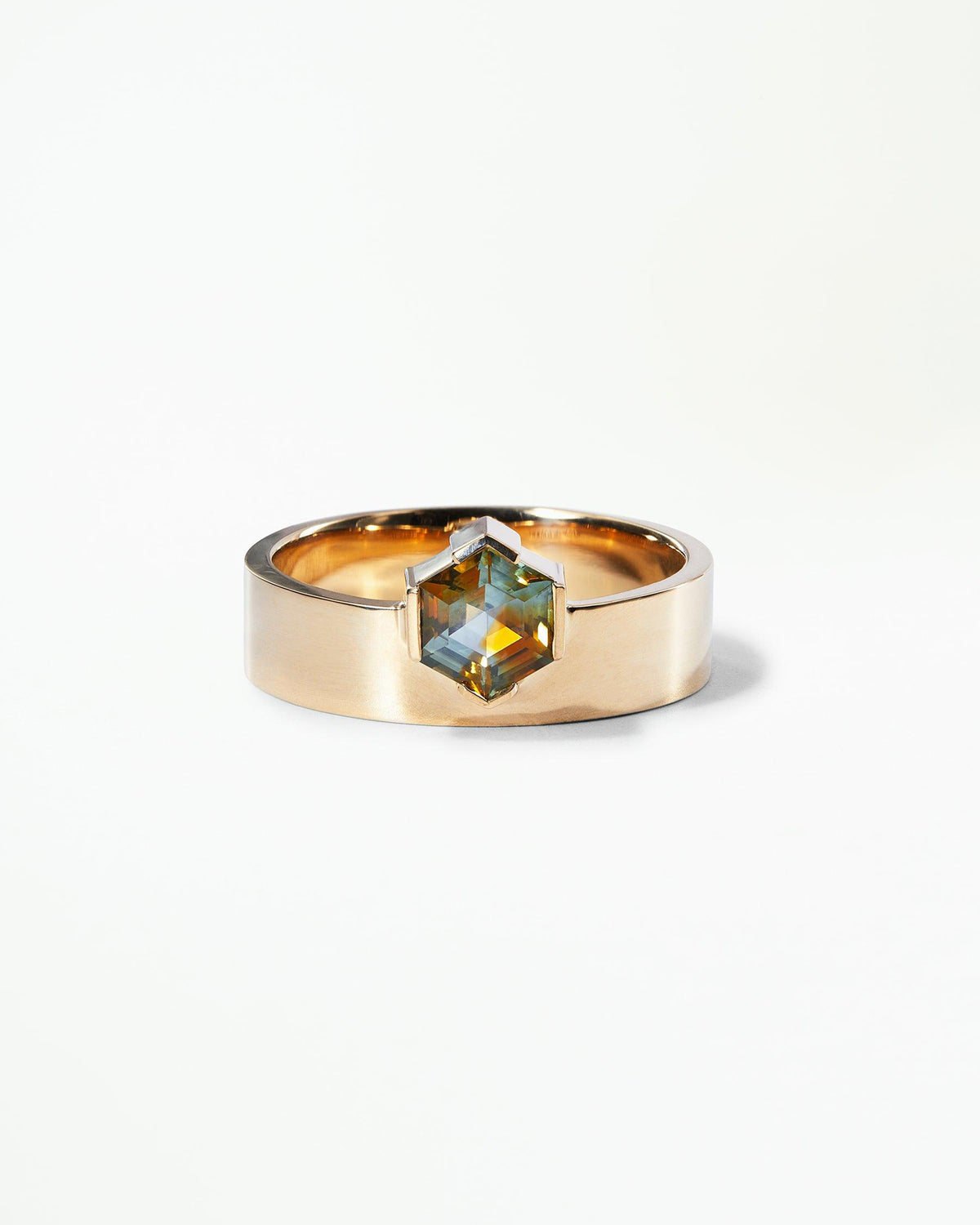 Hexagon Sapphire Monolith Ring