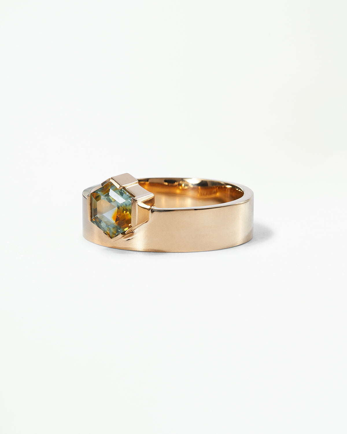 Hexagon Sapphire Monolith Ring