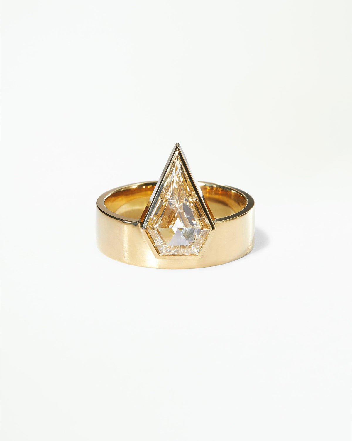 Kite Cut Diamond Monolith Ring