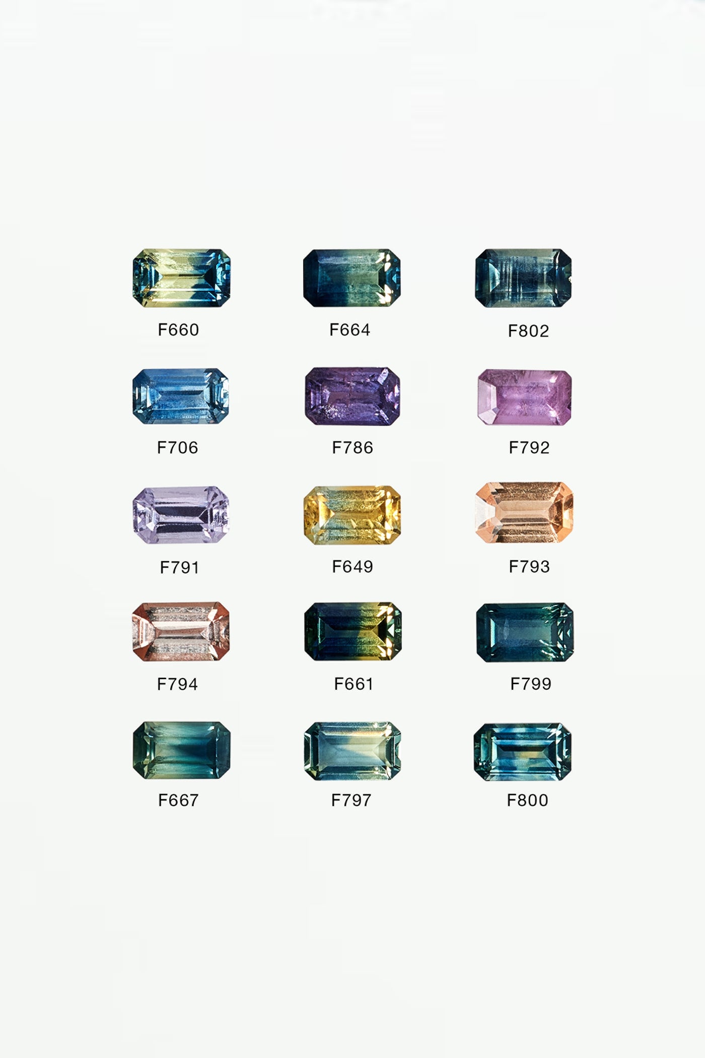 Emerald Cut Sapphire and Diamond Mosaic Ring No. 43