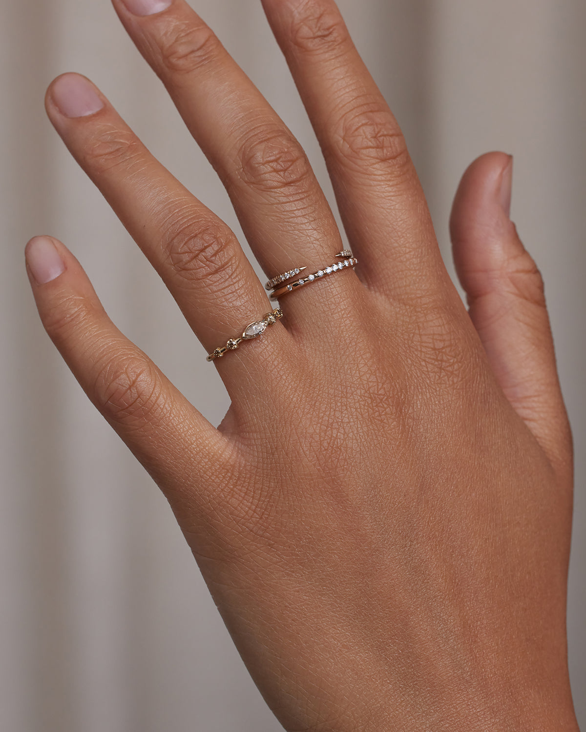 Marquise Cut Champagne Diamond Vista Ring