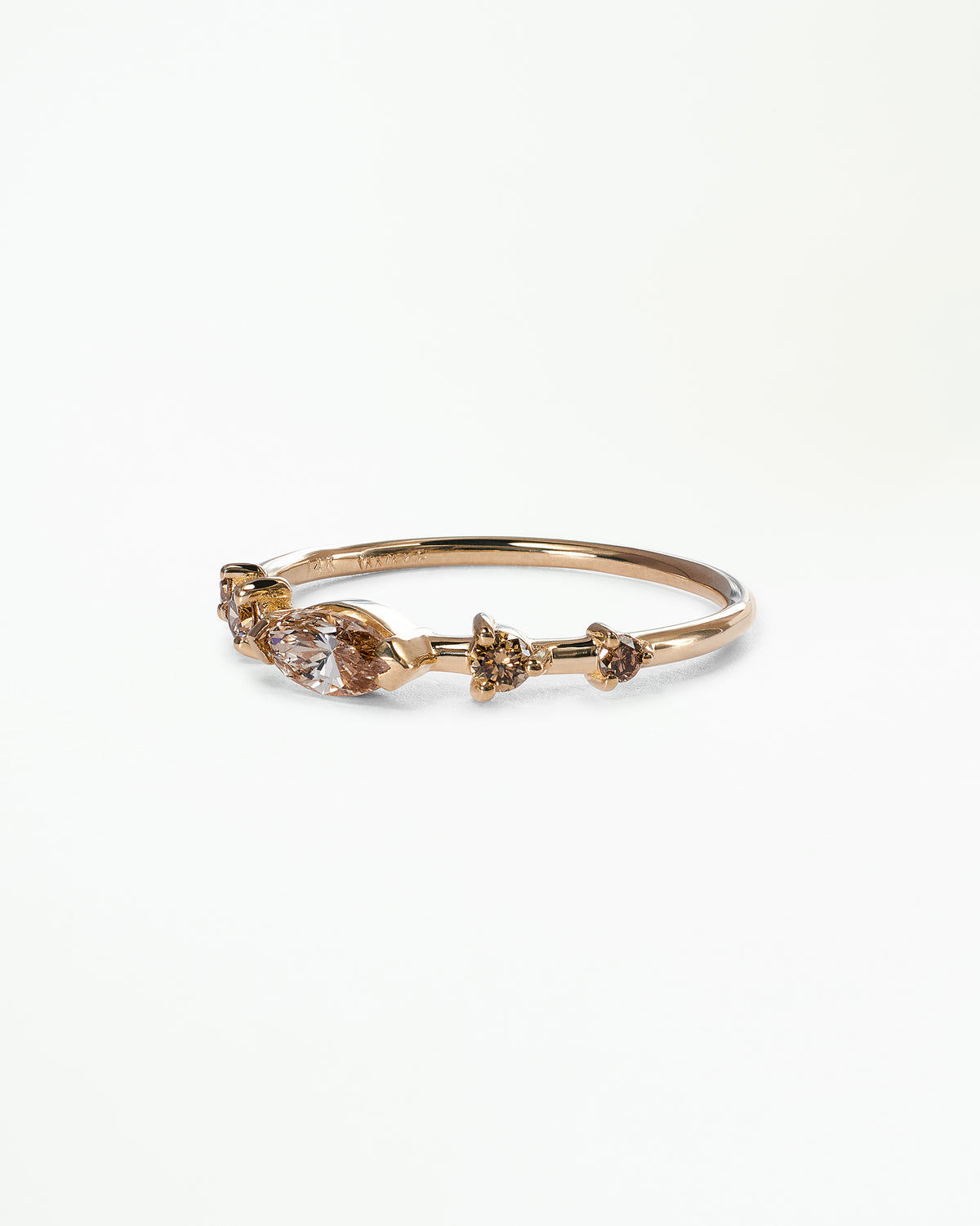 Marquise Cut Champagne Diamond Vista Ring