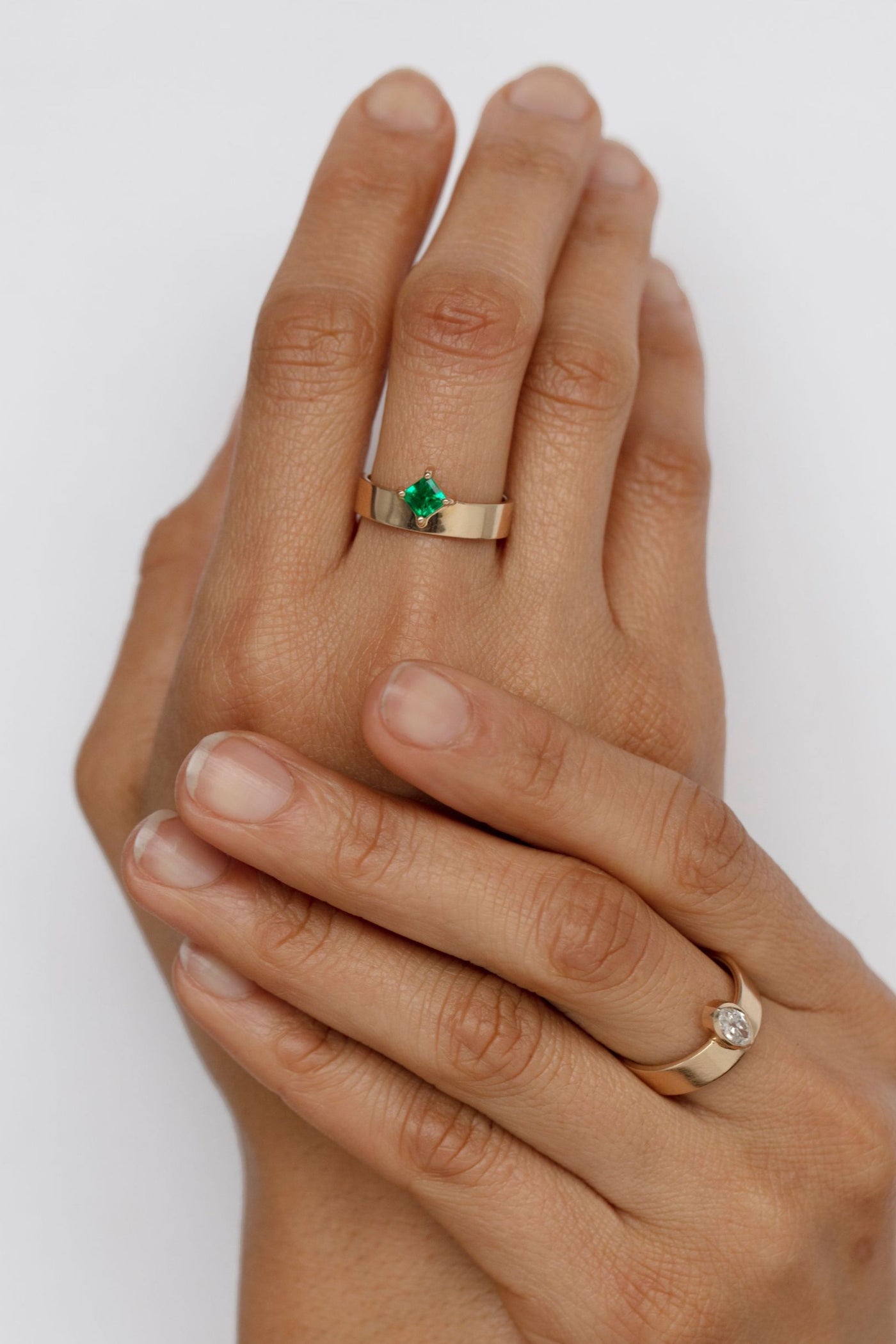 One of a Kind Emerald Monolith Ring