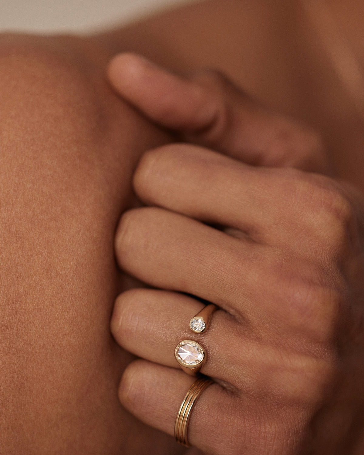 Oval Dyad Signet Ring