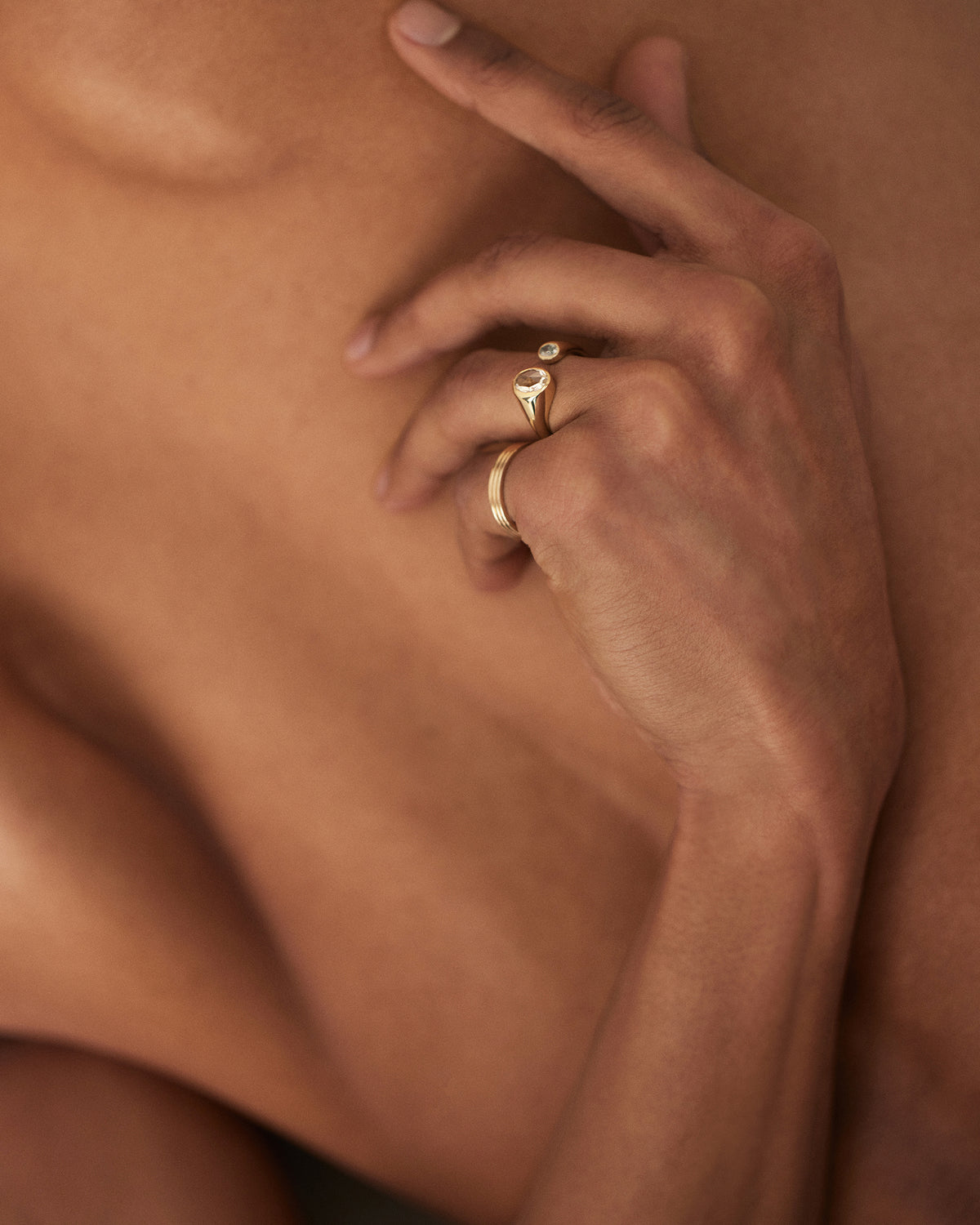Oval Dyad Signet Ring