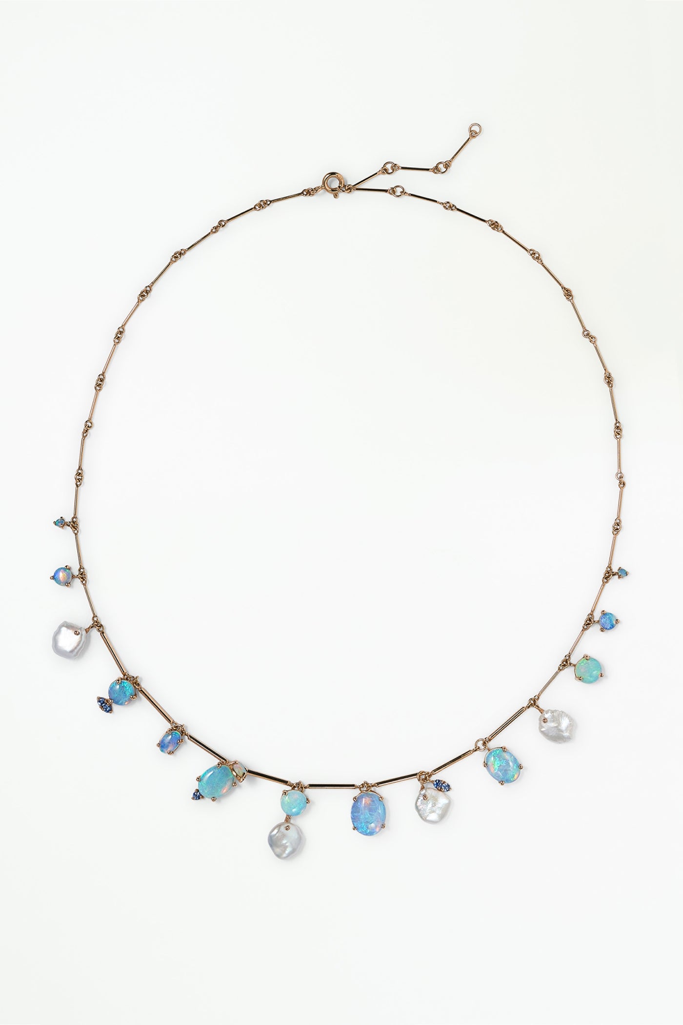 One of a Kind Opal and Pearl Token Necklace No. 3