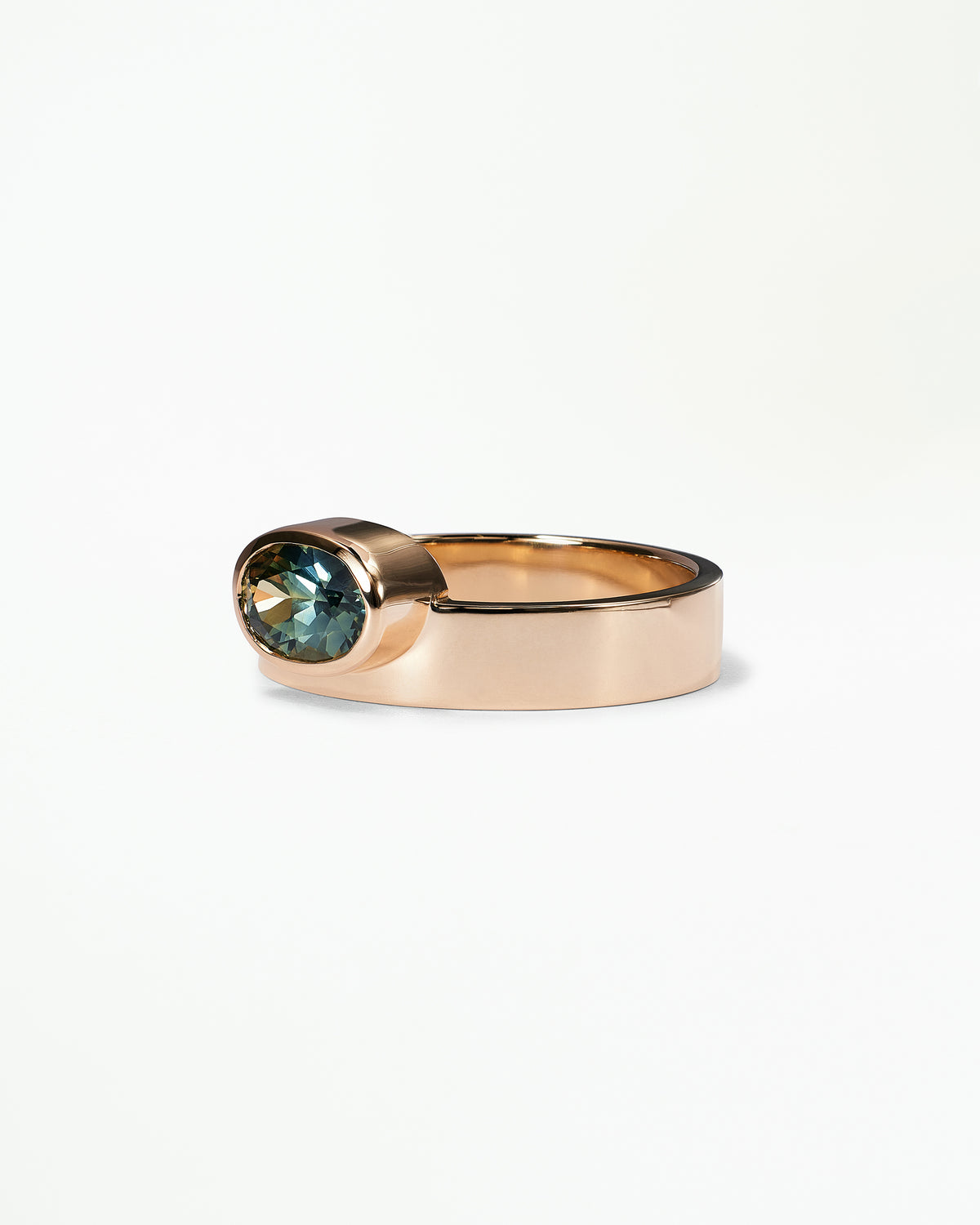 Oval Brilliant Cut Sapphire Monolith Ring No. 4