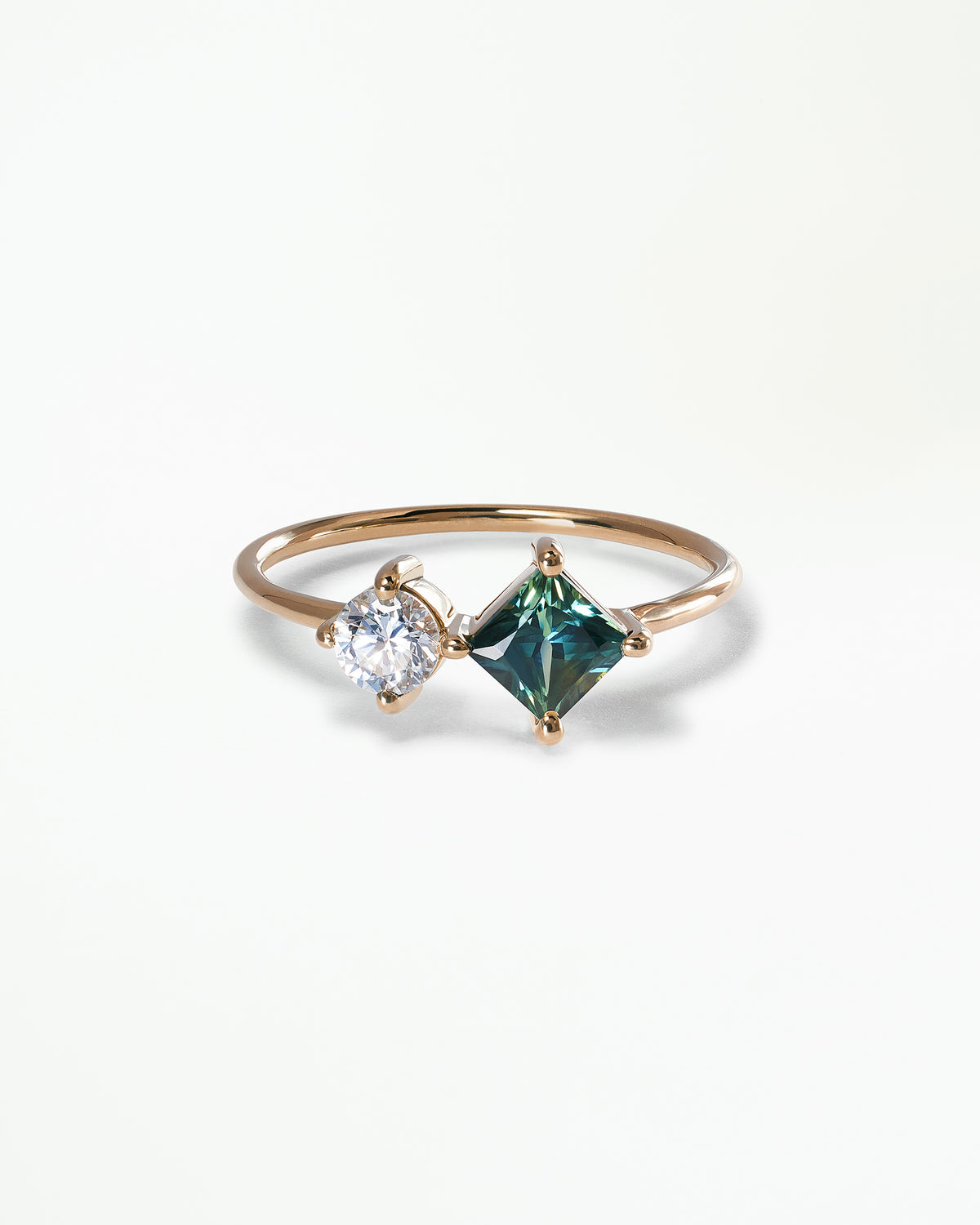 Princess Cut Sapphire and Diamond Mosaic Ring No. 21