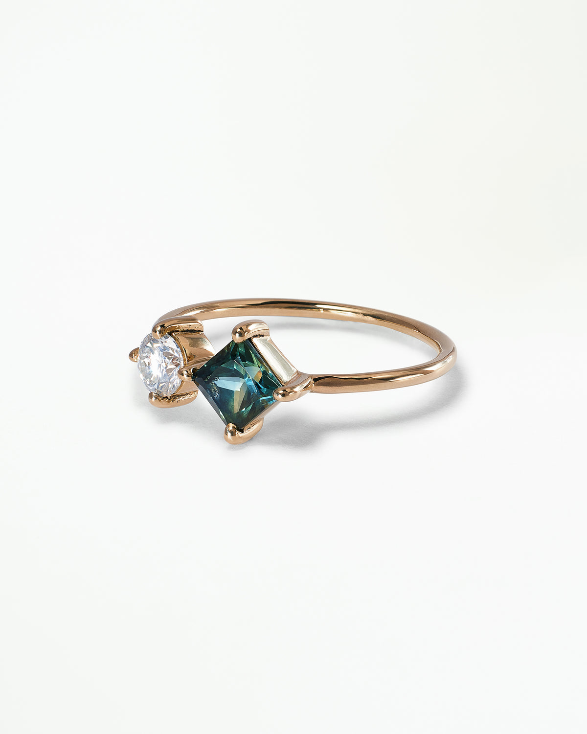 Princess Cut Sapphire and Diamond Mosaic Ring No. 21
