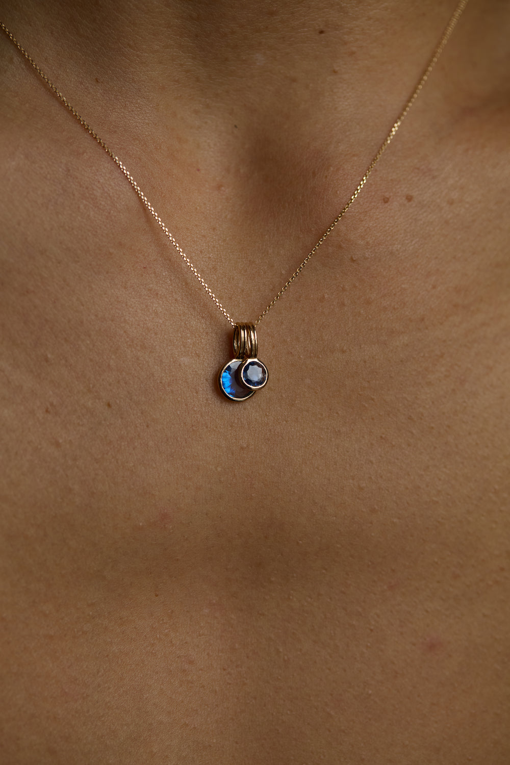 One of a Kind Sapphire Rain Pendant No. 10