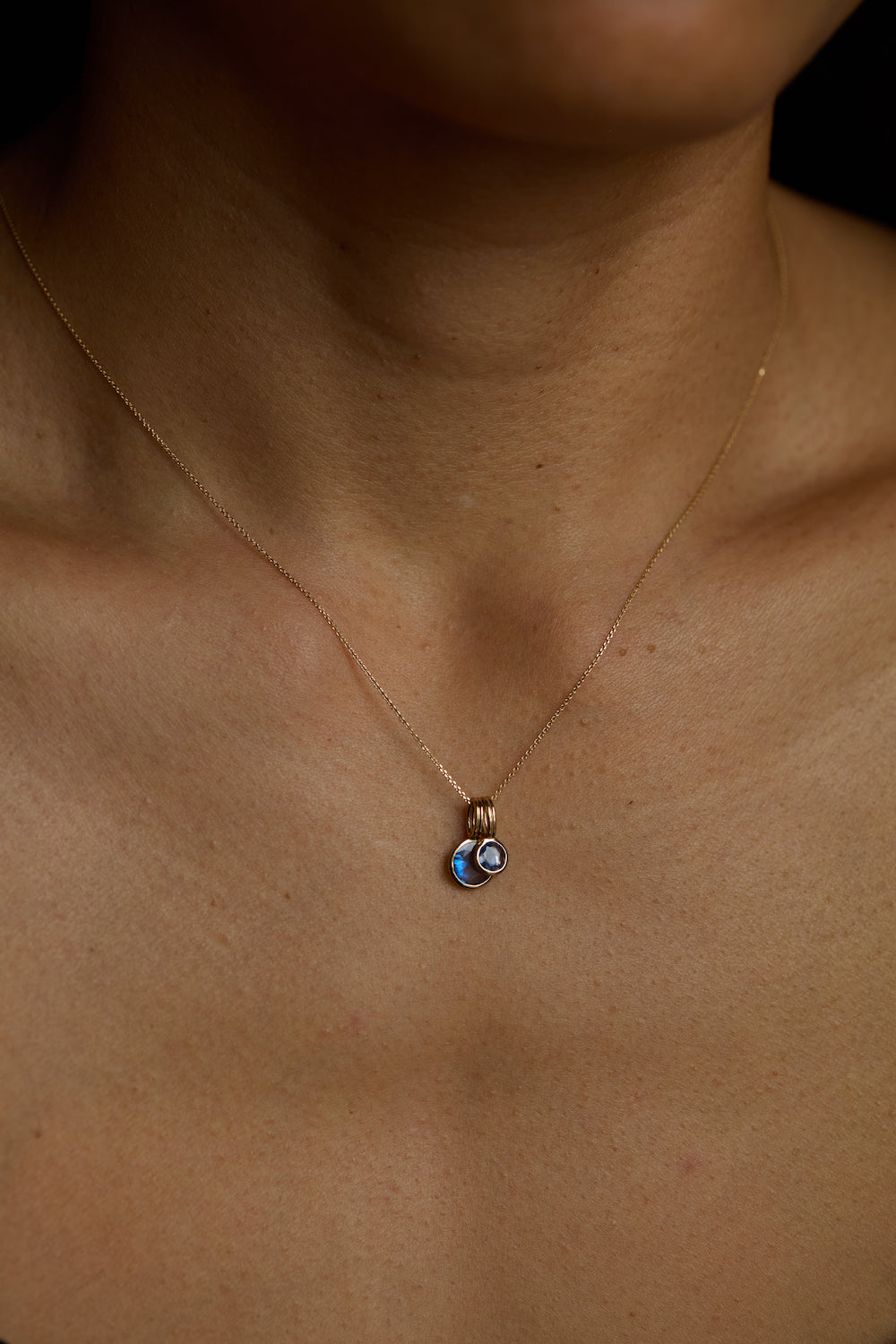 One of a Kind Sapphire Rain Pendant No. 3