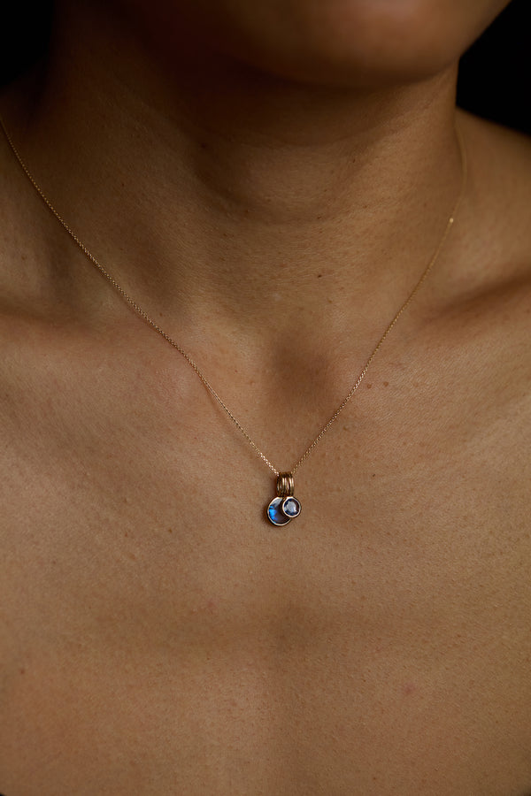 One of a Kind Sapphire Rain Pendant No. 3