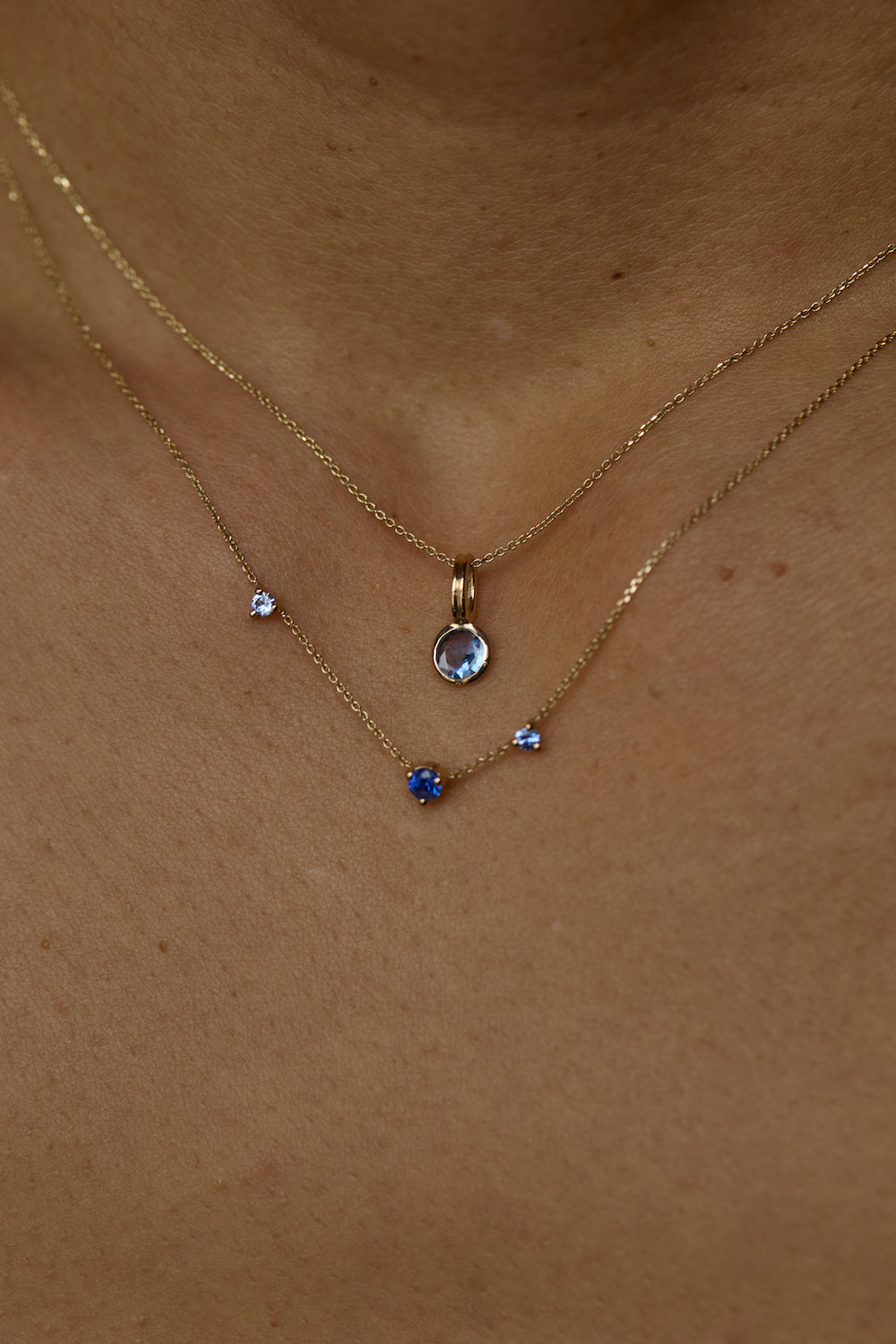 One of a Kind Sapphire Rain Pendant No. 11