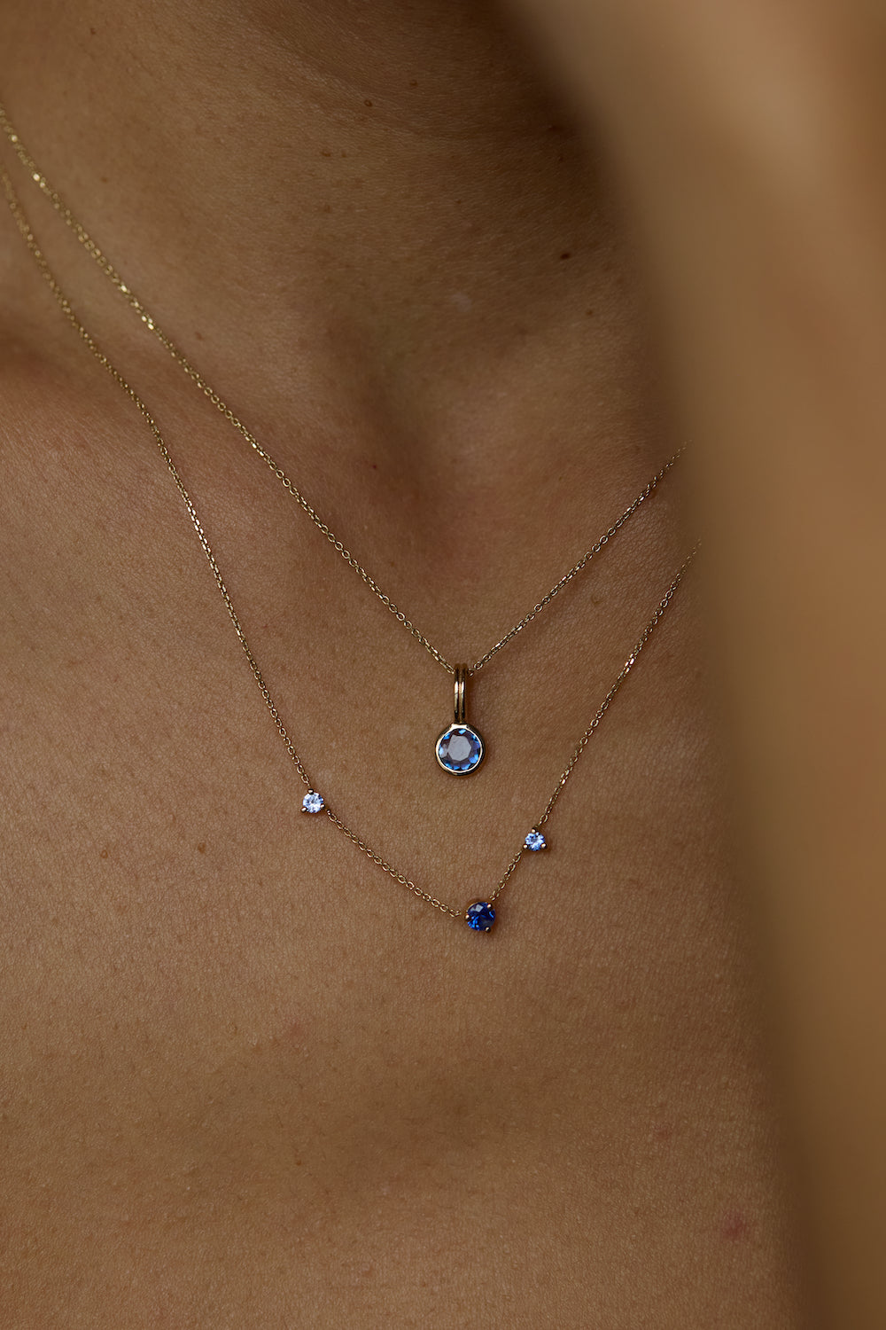 One of a Kind Sapphire Rain Pendant No. 12