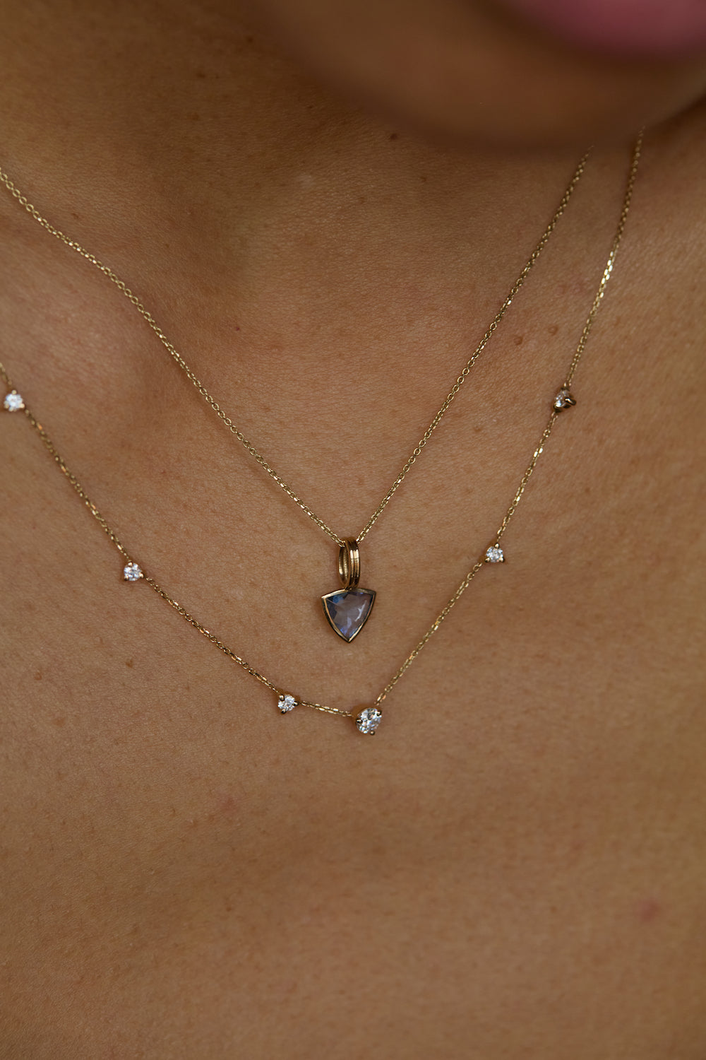 One of a Kind Sapphire Rain Pendant No. 13