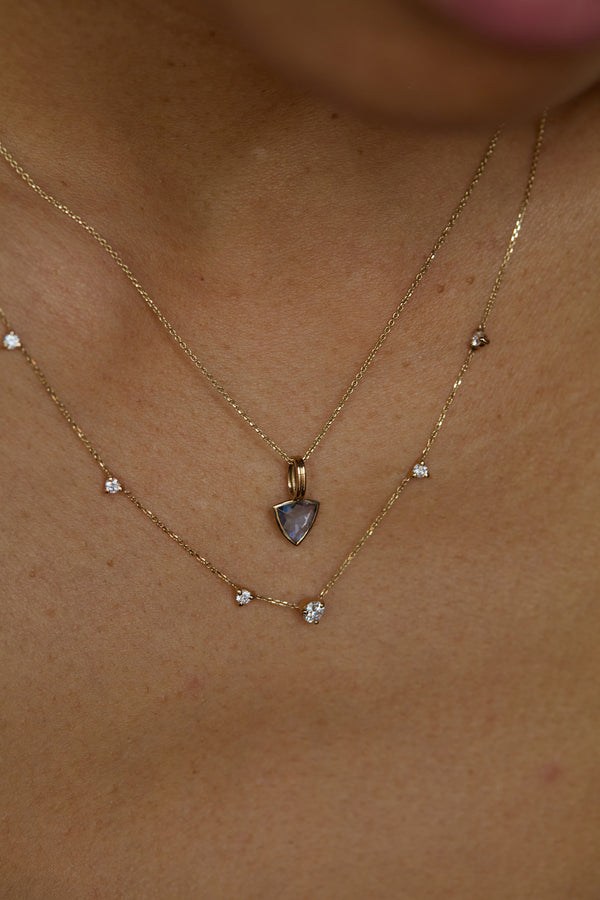 One of a Kind Sapphire Rain Pendant No. 13