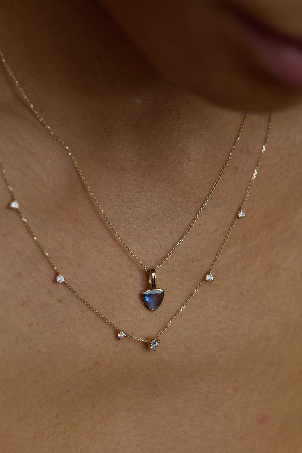 One of a Kind Sapphire Rain Pendant No. 8