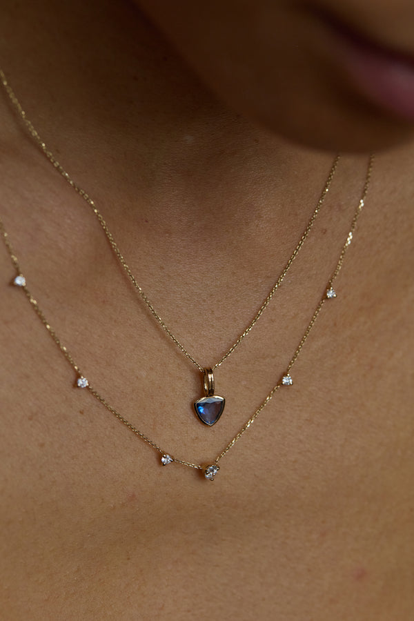 One of a Kind Sapphire Rain Pendant No. 8