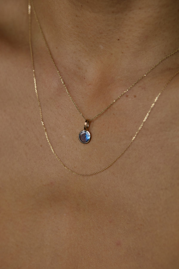 One of a Kind Sapphire Rain Pendant No. 1