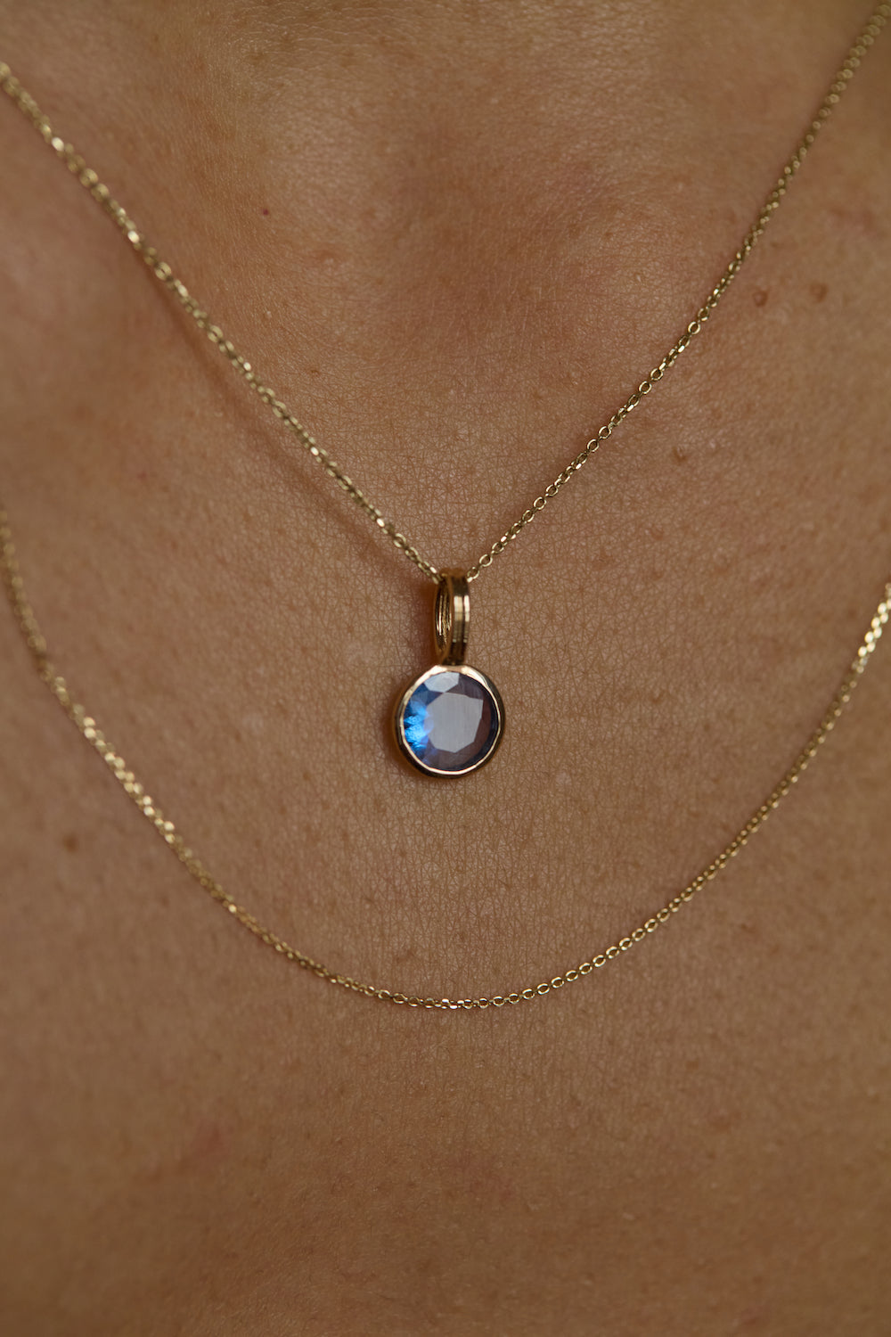 One of a Kind Sapphire Rain Pendant No. 9