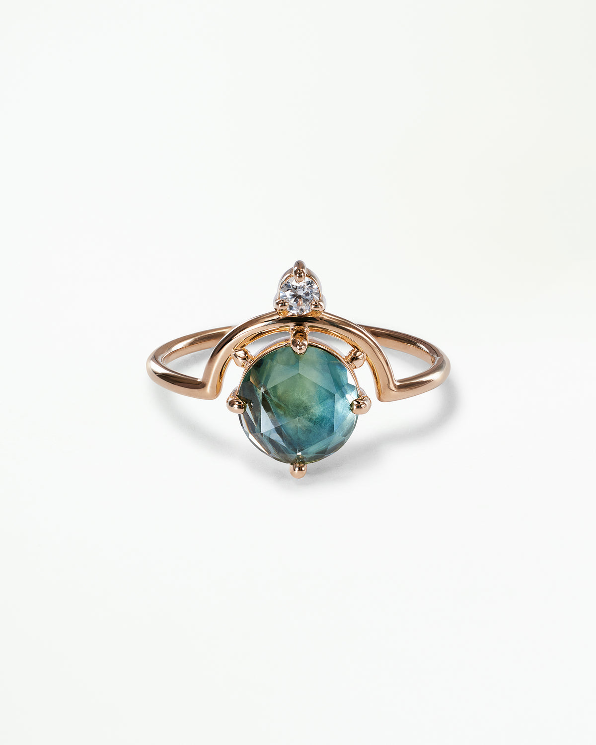 Rose Cut Sapphire Nestled Ring No. 21