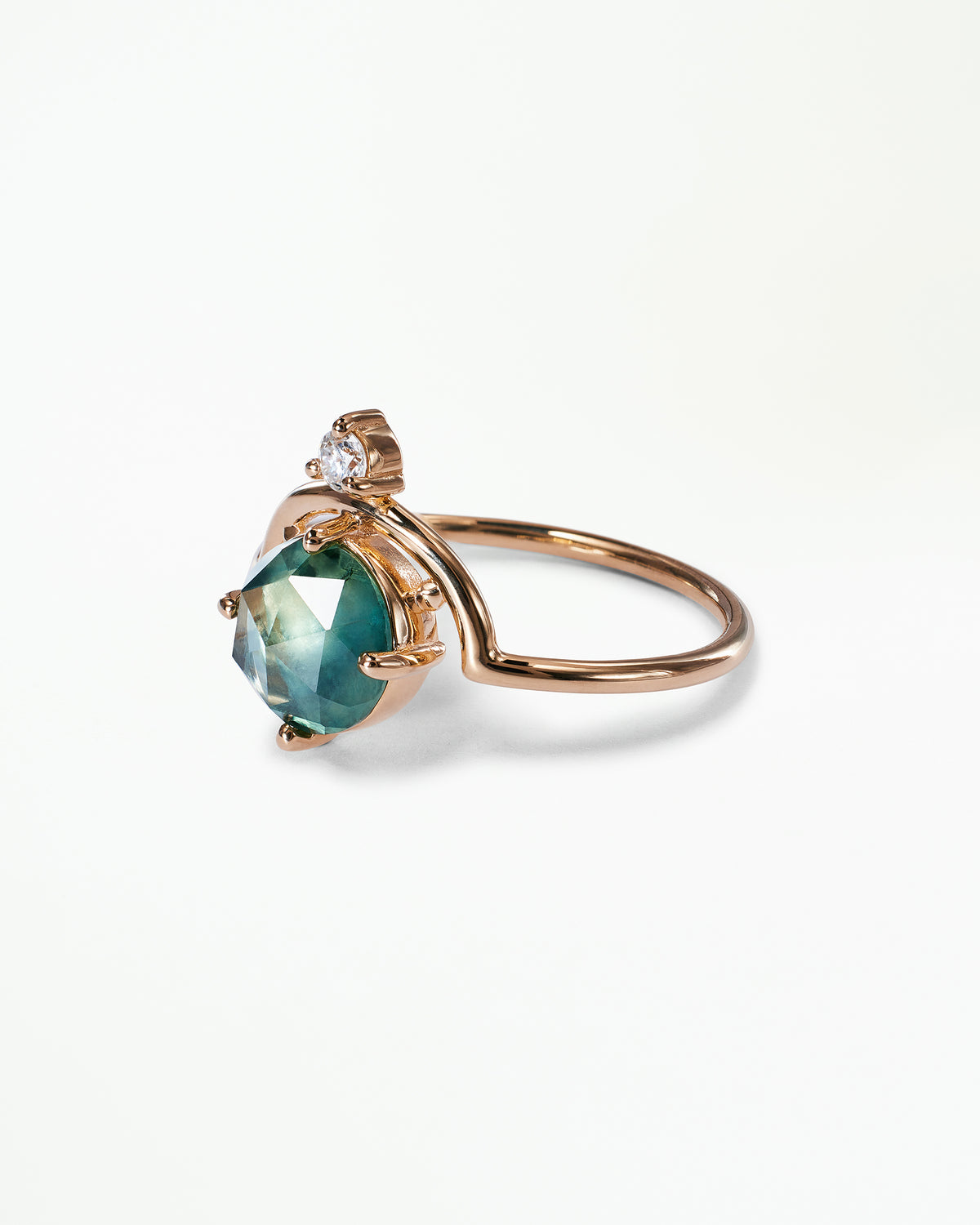 Rose Cut Sapphire Nestled Ring No. 21