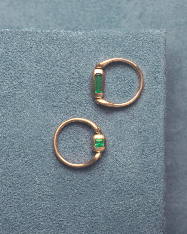 One of a Kind Asscher Cut Emerald Tempo Ring No. 2