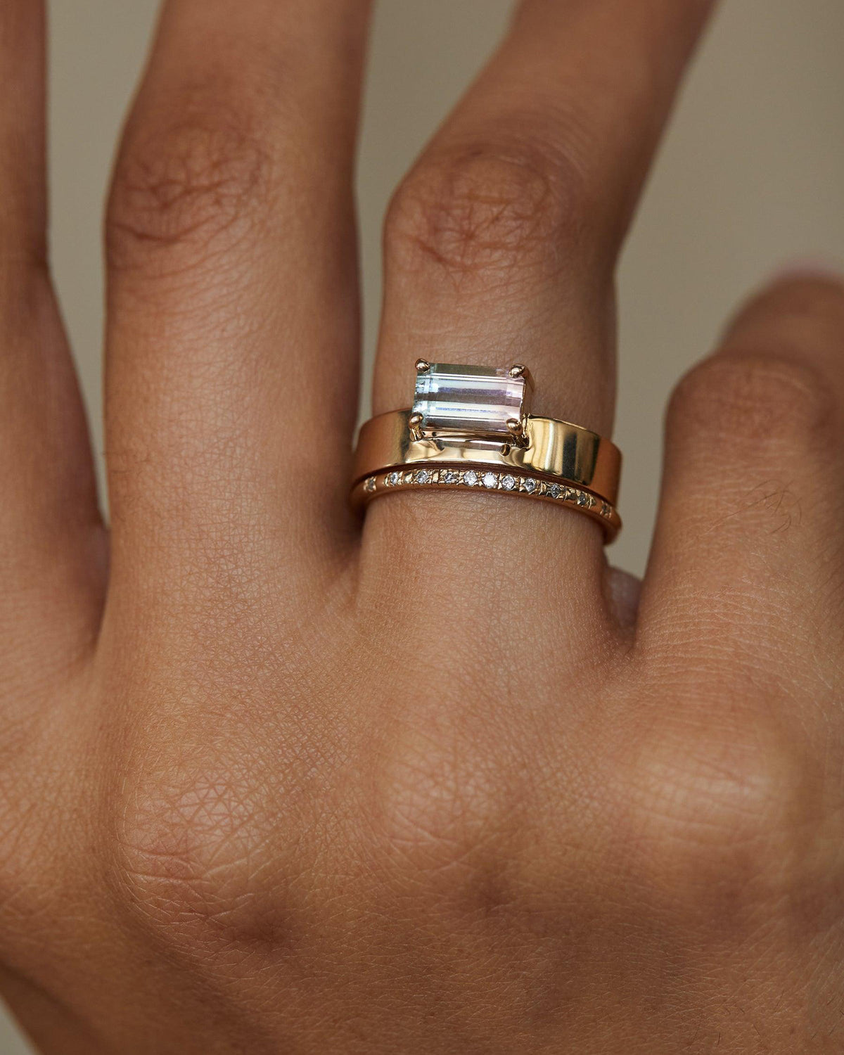 Sunrise Tourmaline Monolith Ring
