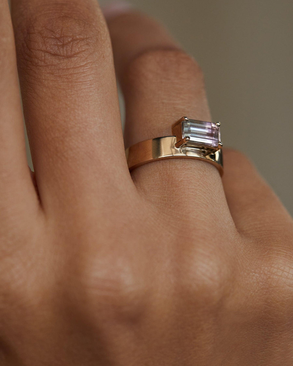 Sunrise Tourmaline Monolith Ring
