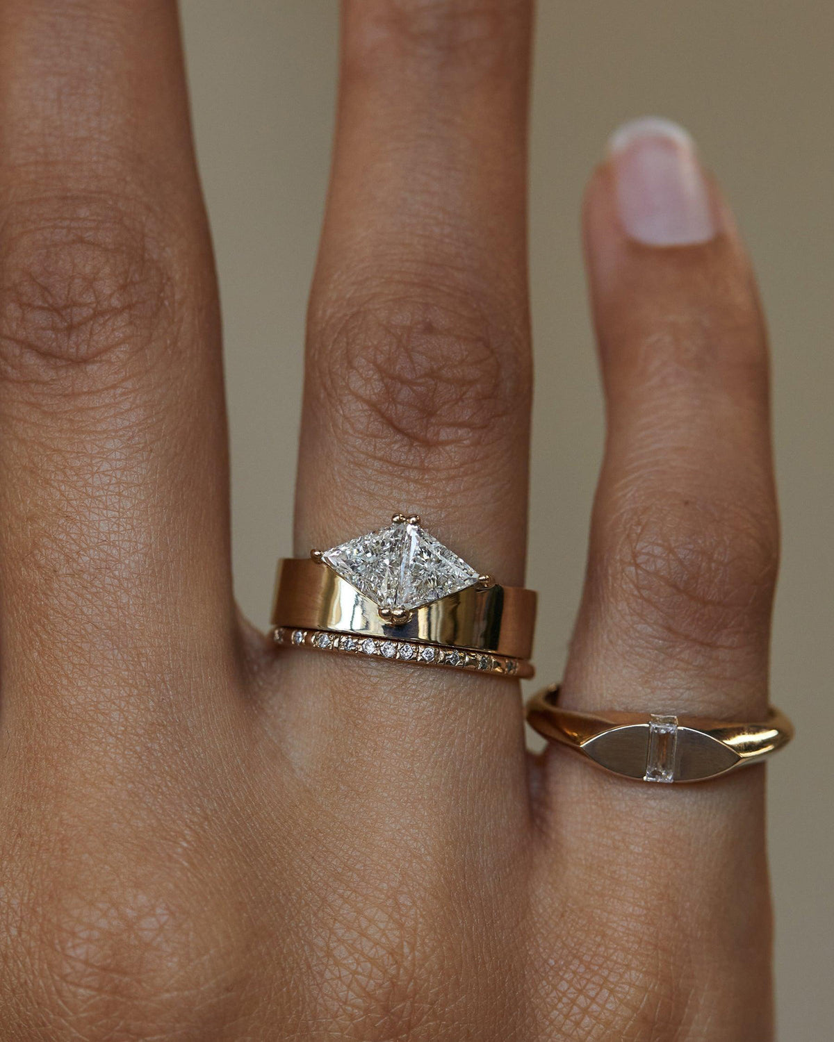 Trillion Cut Diamond Bricolage Ring No. 7