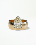 Vintage Pear Cut Diamond Dome Monolith Ring No. 44