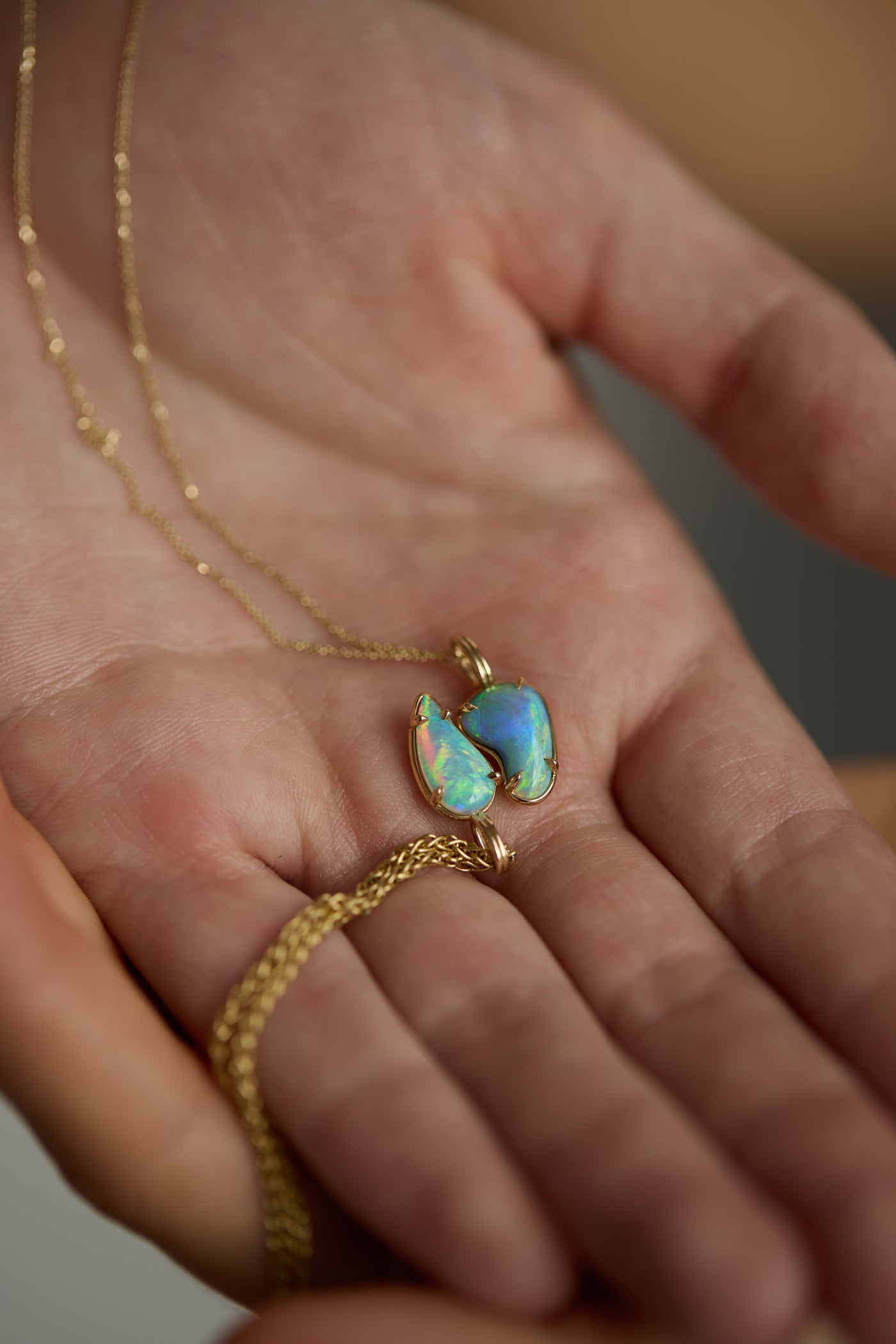 One of a Kind Borealis Opal Pendants No. 42 & No. 43