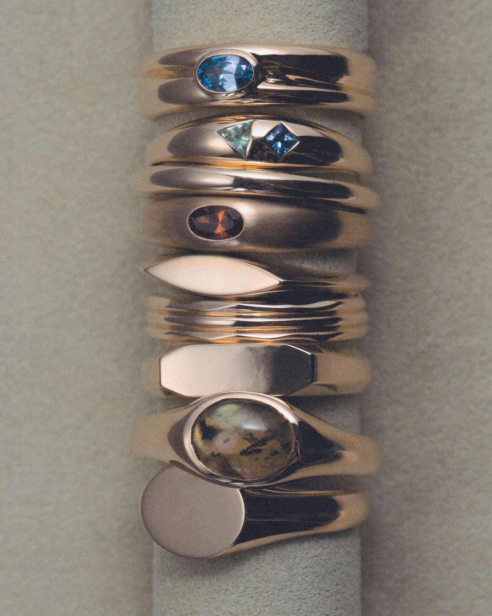 Large Opal and Diamond Four-Step Ring – WWAKE