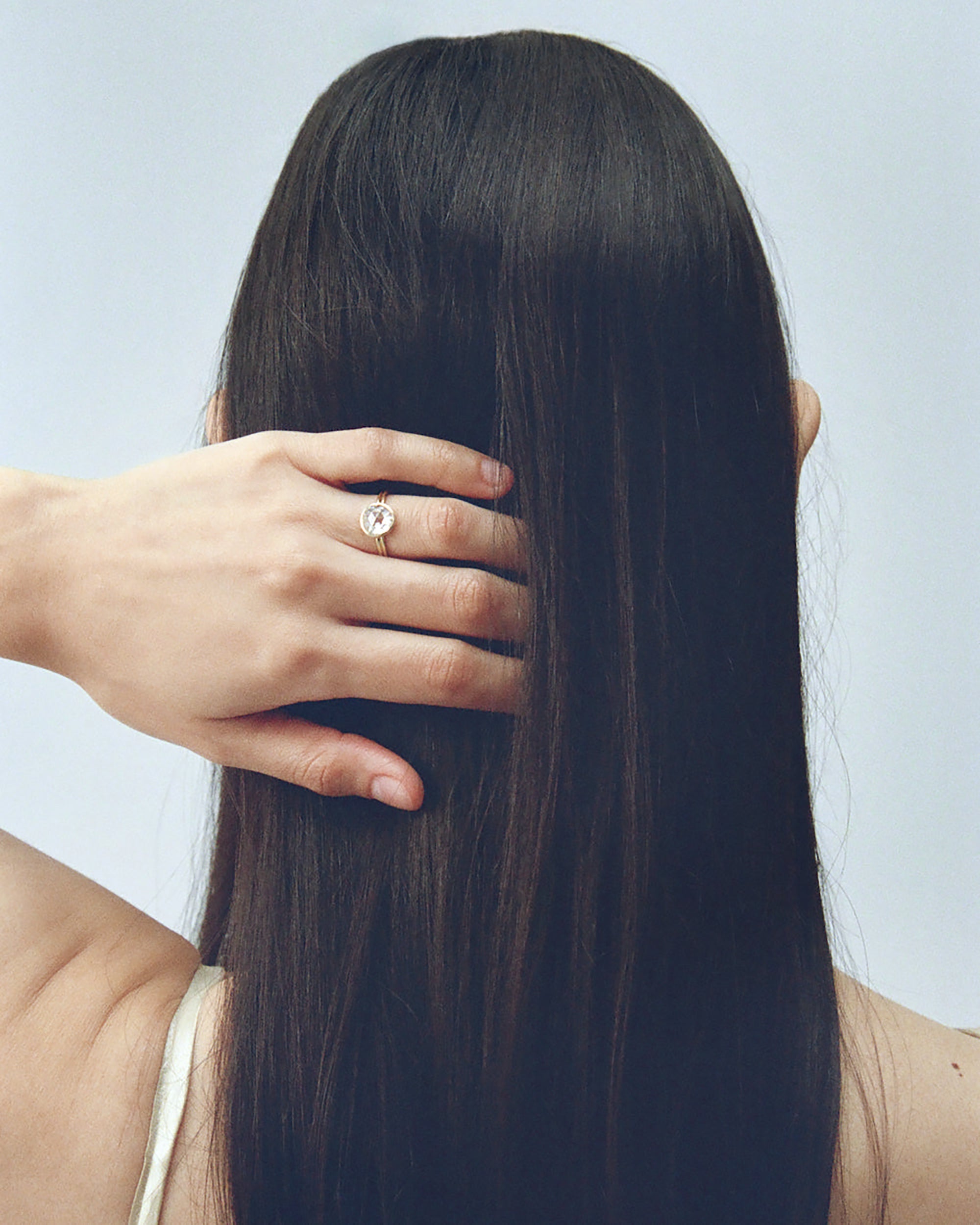 Antique Rose Cut Diamond Ridge Ring Set