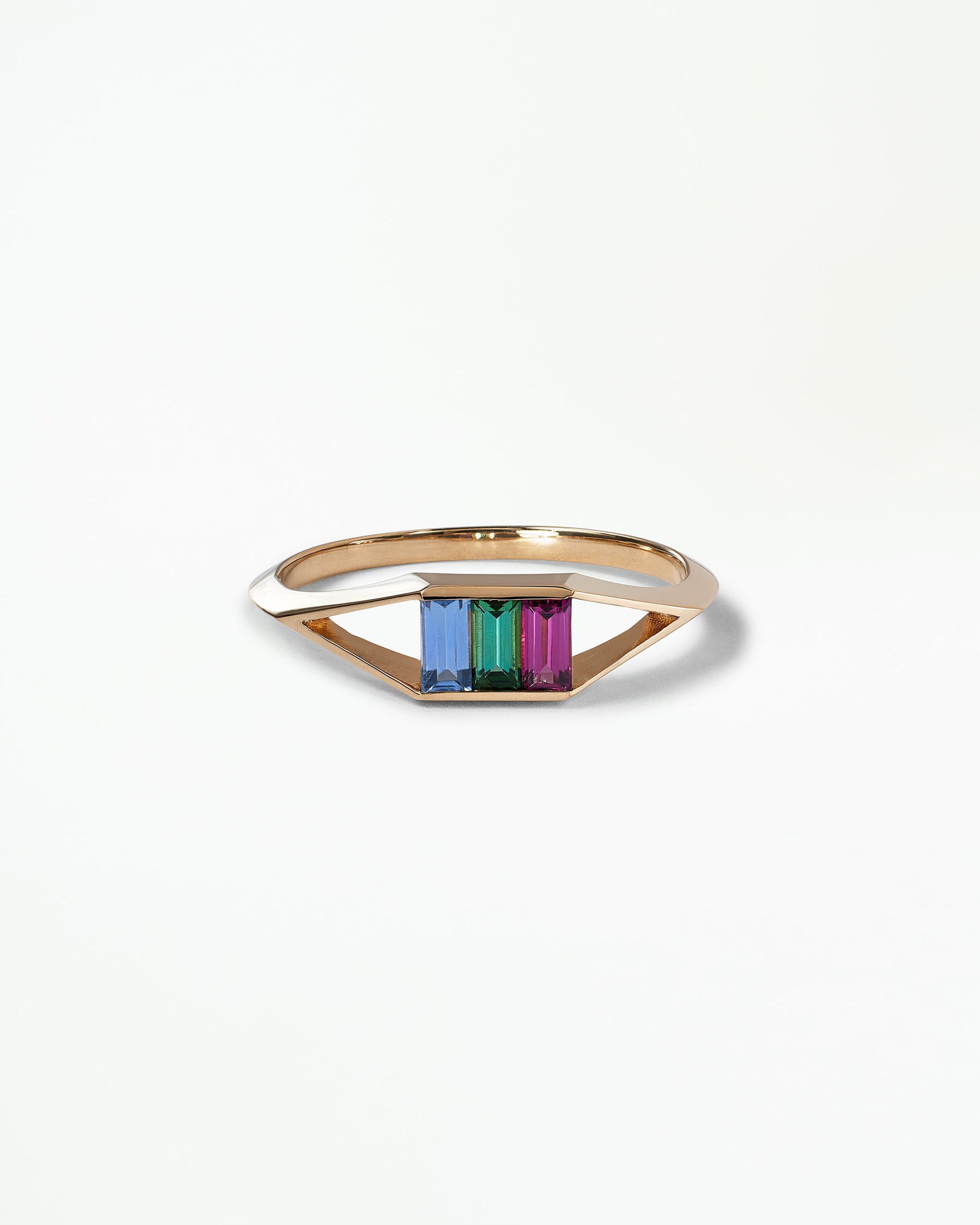 Baguette Cut Gemstone Frame Ring