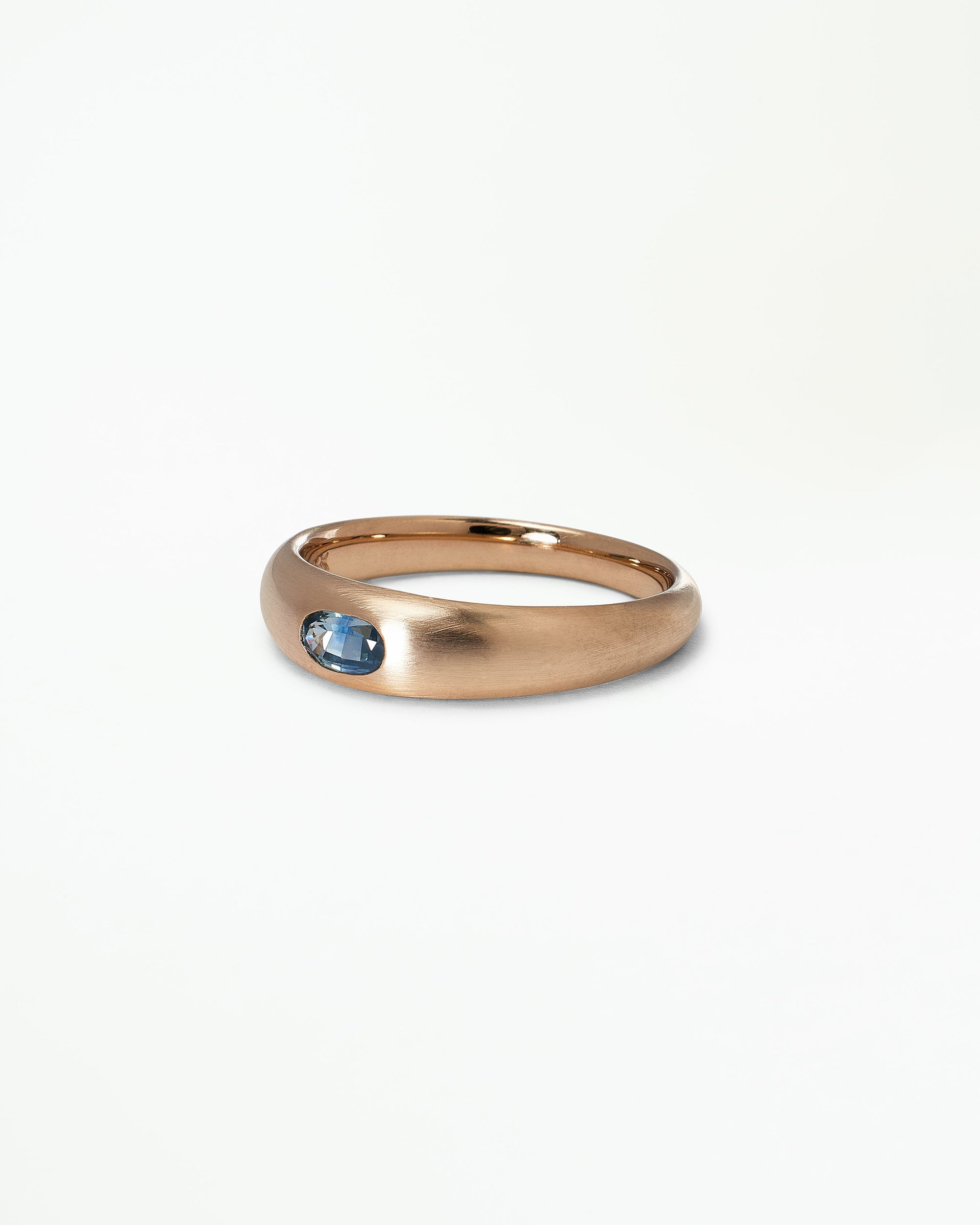 Blue Sapphire Soft Signet Ring