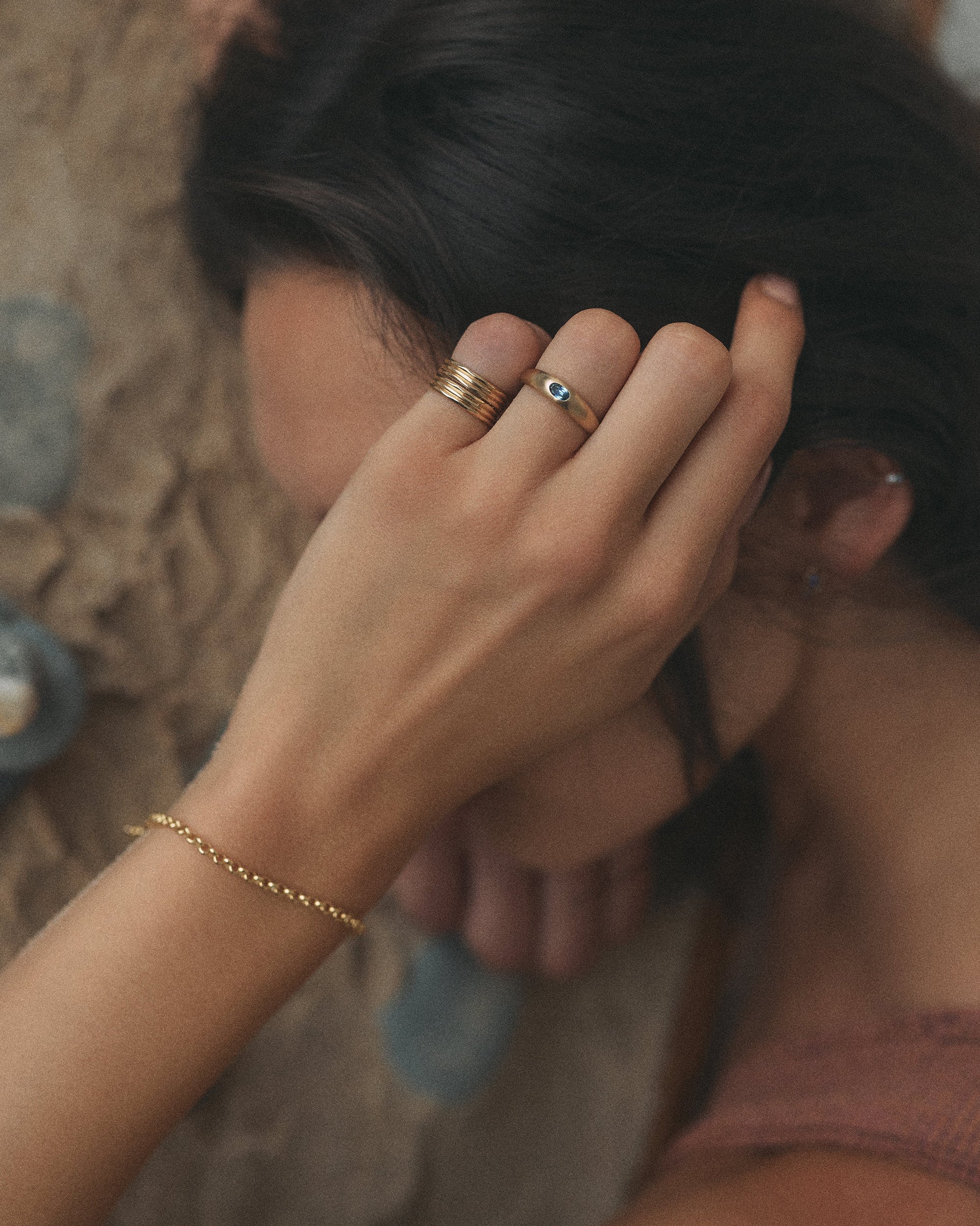 Blue Sapphire Soft Signet Ring