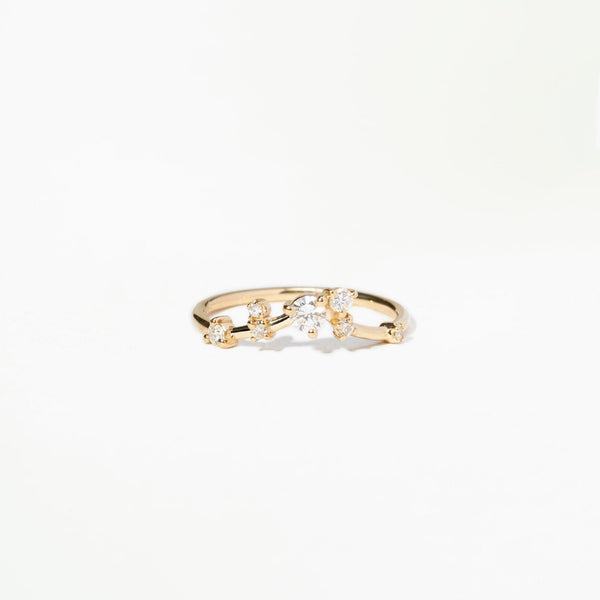 Brilliant Cut Diamond Organic Triangle Ring