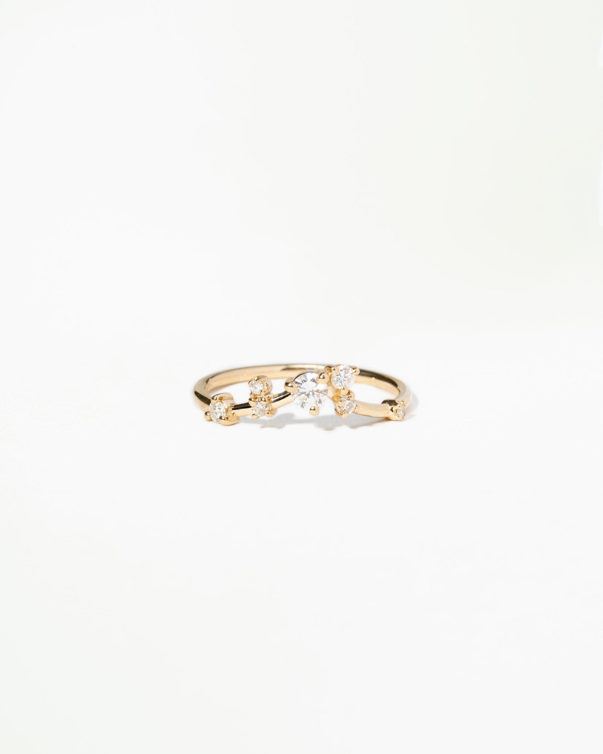Brilliant Cut Diamond Organic Triangle Ring