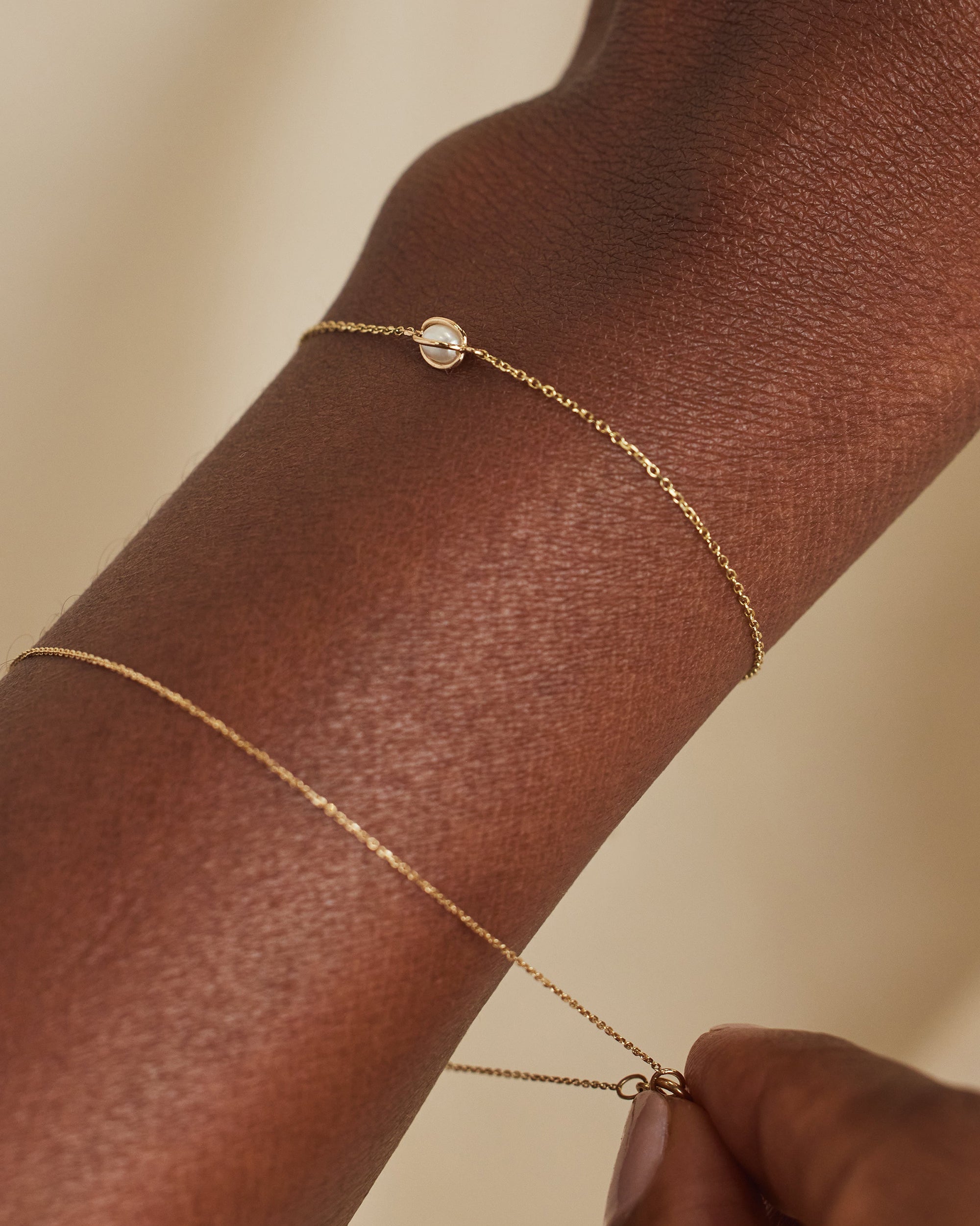 Caged Pearl Bracelet