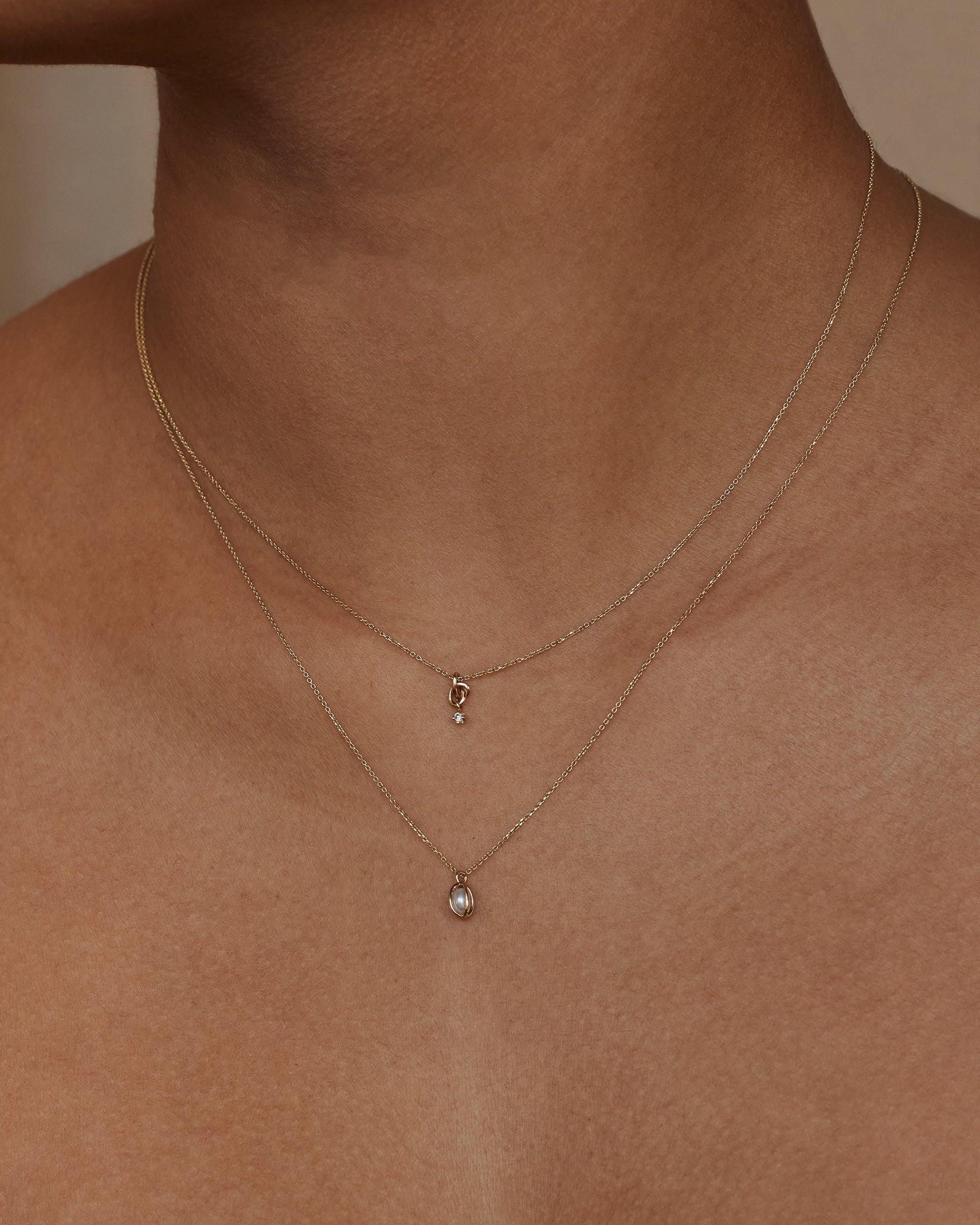 Caged Pearl Necklace