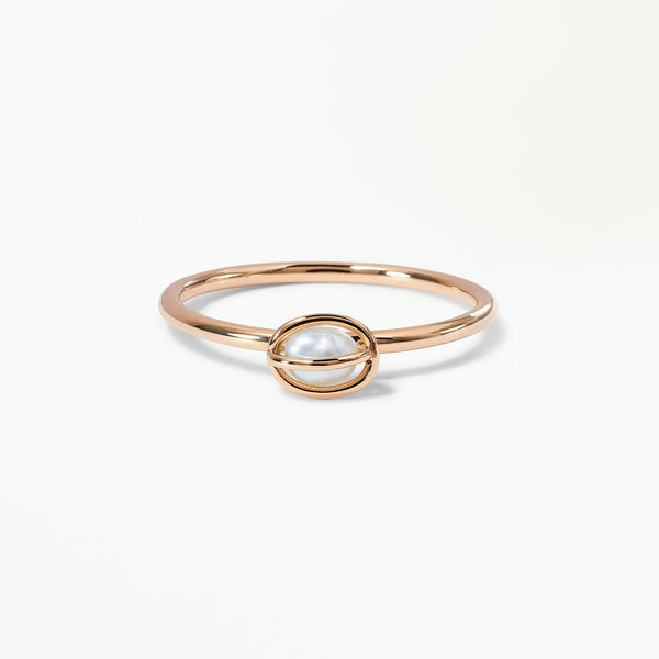 Caged Pearl Ring