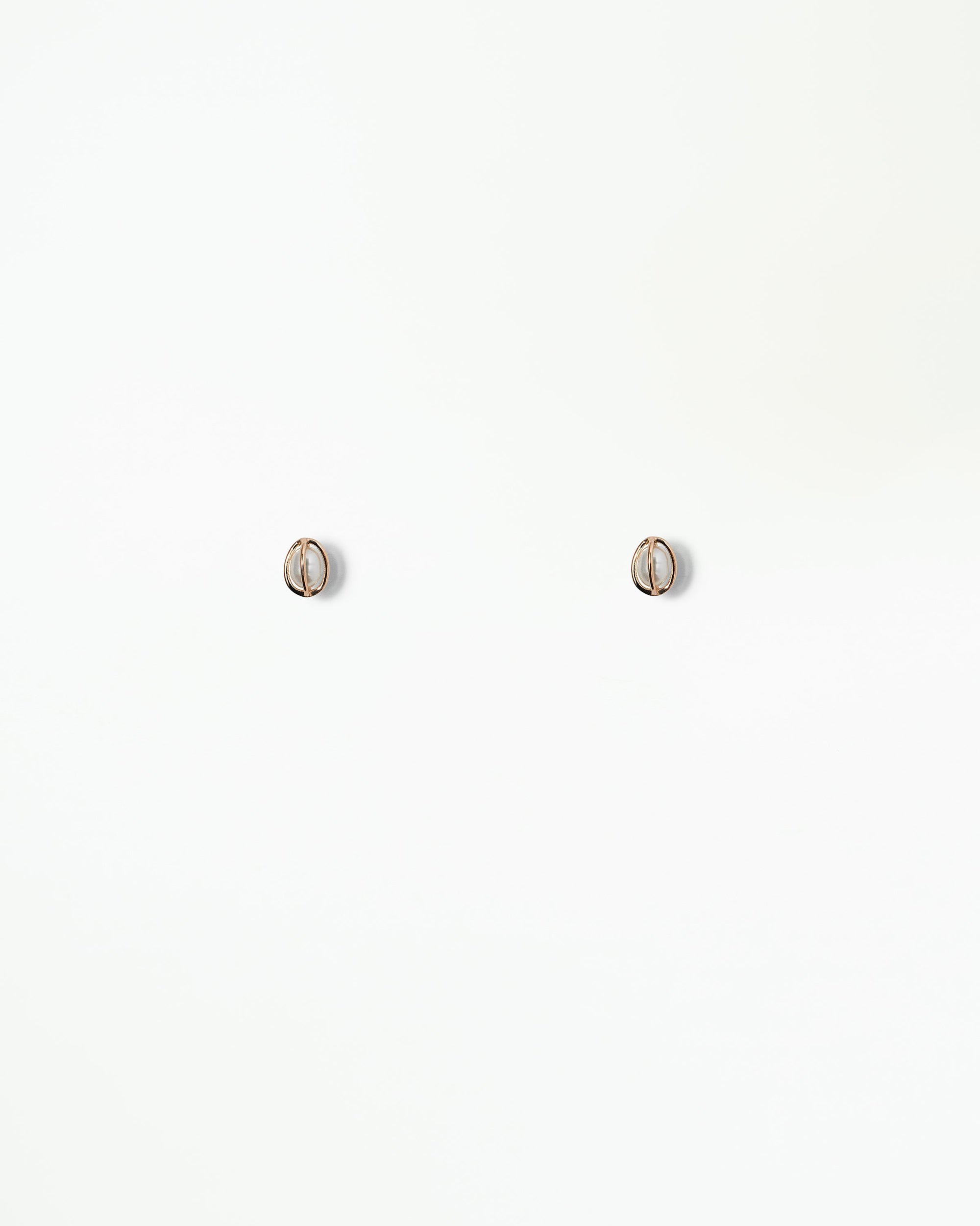 Caged Pearl Stud Earring