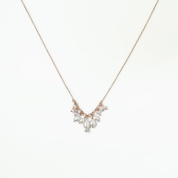 Diamond and Pearl Shadow Necklace