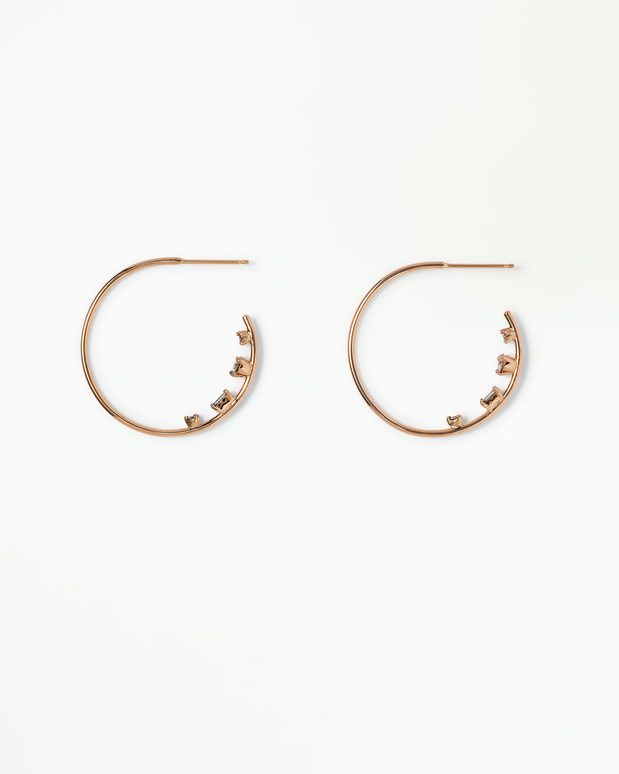 Diamond Inverted Hoop Earring